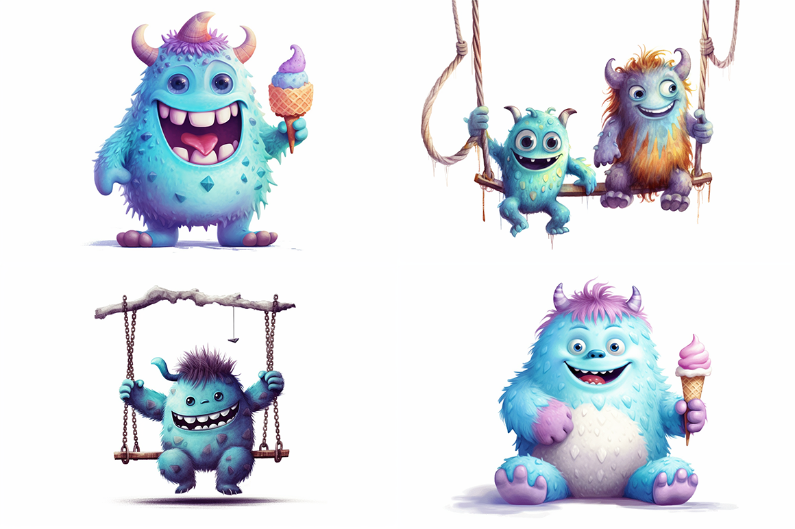 Monstrously Cute Illustration By Fabricas Thehungryjpeg