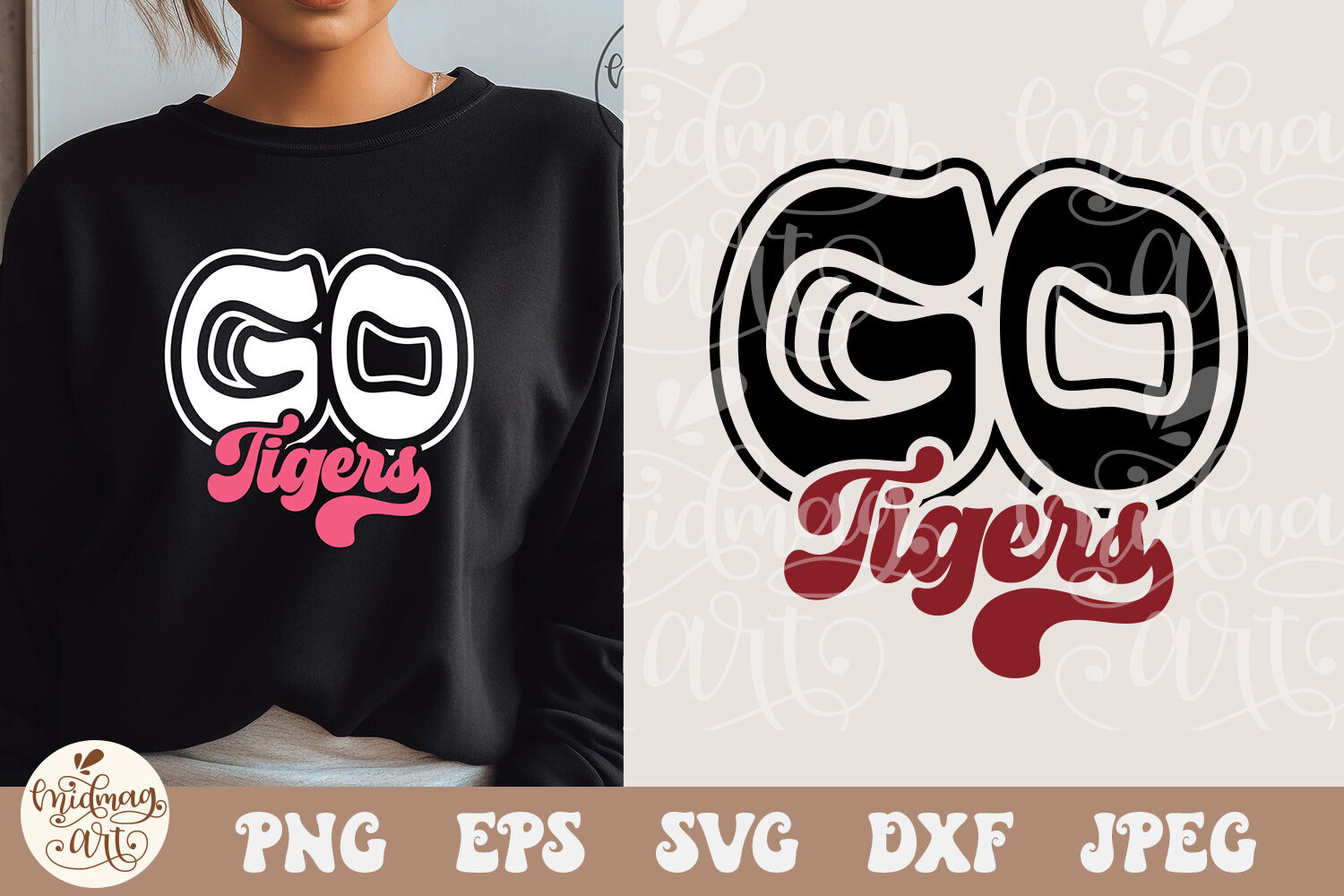 Go tigers svg, football svg By Midmagart | TheHungryJPEG