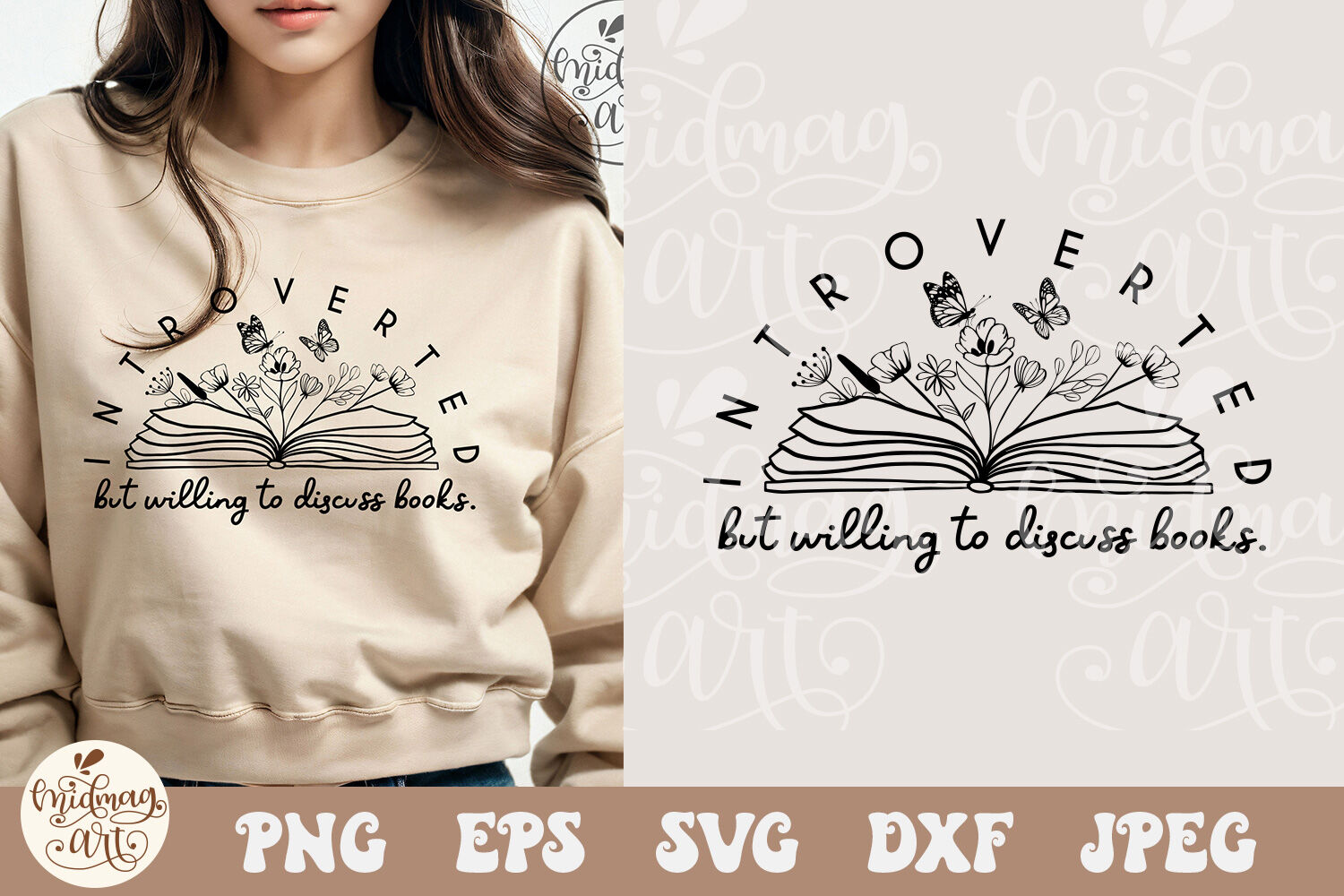 Introverted But Willing To Discuss Books SVG PNG, Book Lover Svg By ...