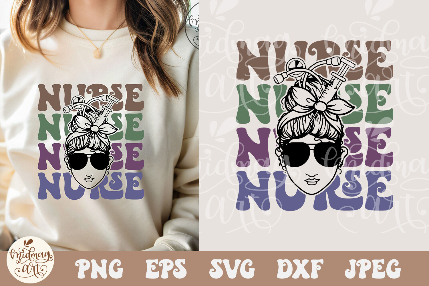 Nurse messy bun SVG PNG, One loved svg, Nurse png, Proud Nurse Life By ...