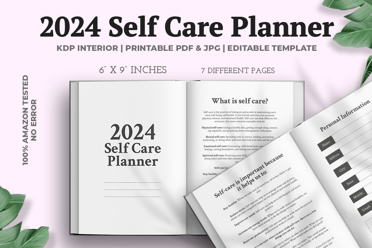 2024 Self Care Planner Kdp Interior By M9 Design TheHungryJPEG