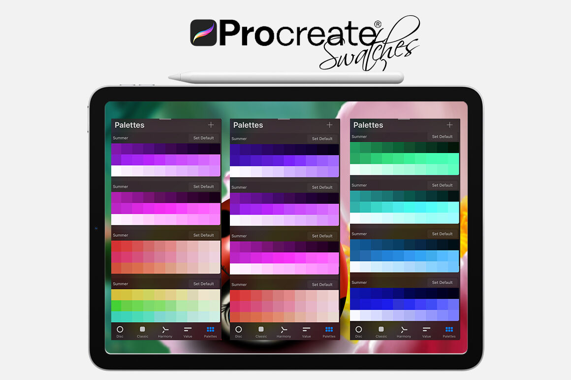 Summer Swatches for Procreate By FaeryDesign | TheHungryJPEG