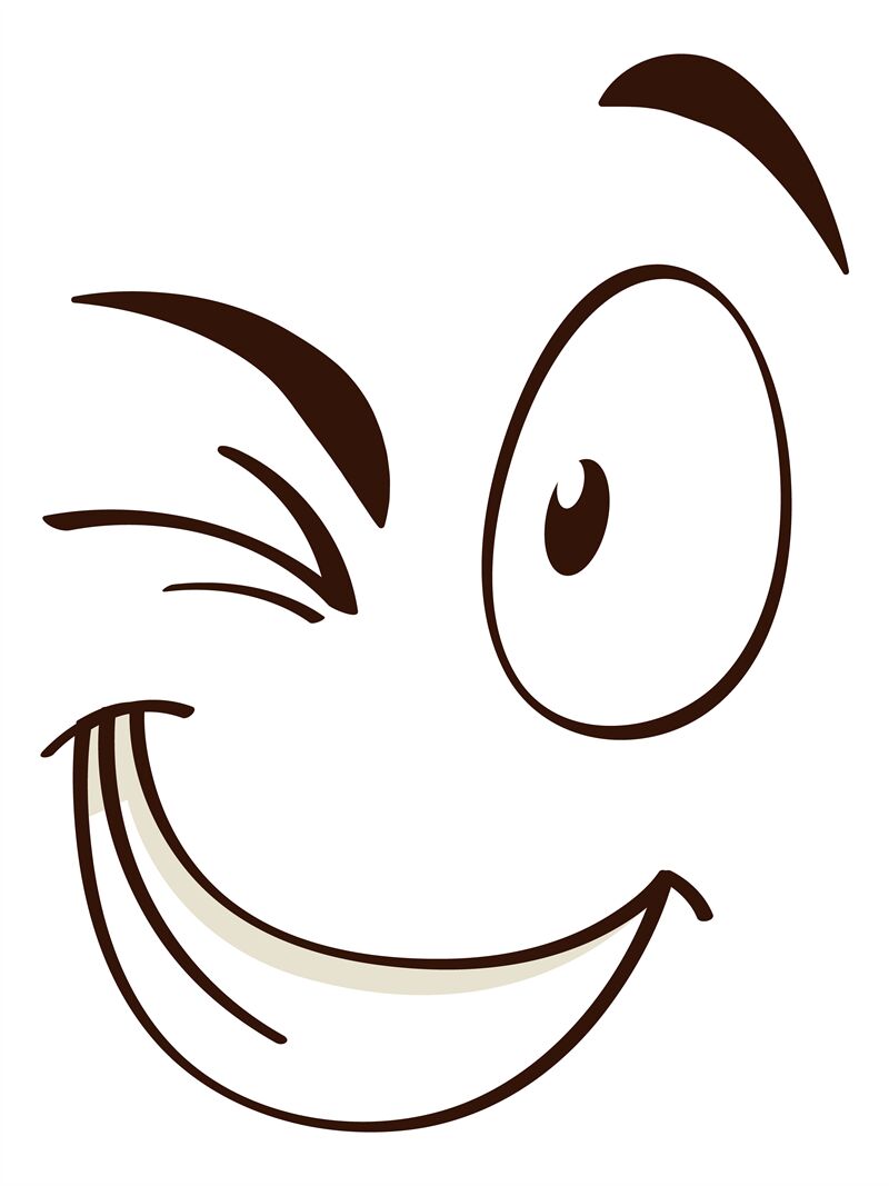 Laughing Comic Face. Happy Cartoon Retro Graphic by yummybuum · Creative  Fabrica