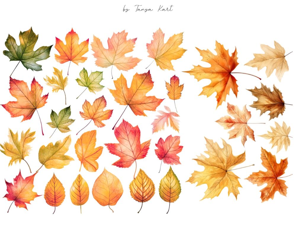 leaves falling clip art