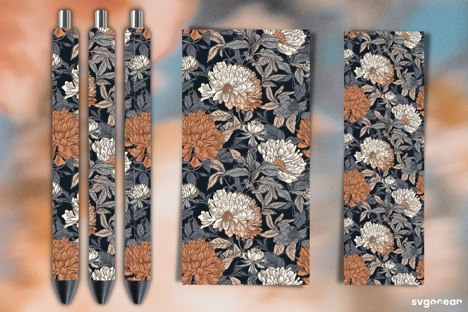 Flowers Pen Wraps Bundle | Sublimation By SvgOcean | TheHungryJPEG