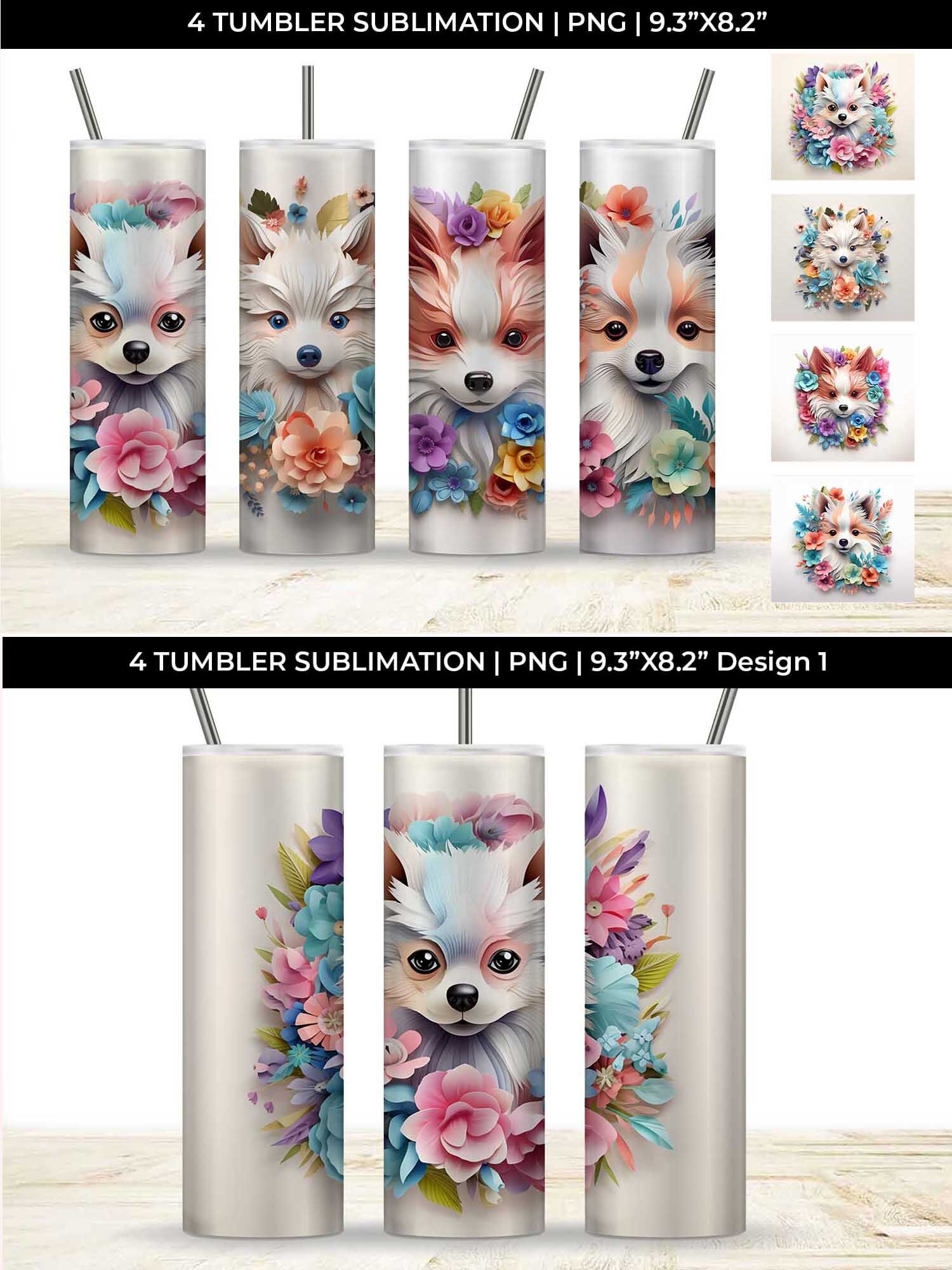 Fantasy panda tumbler sublimation / Panda Tumbler