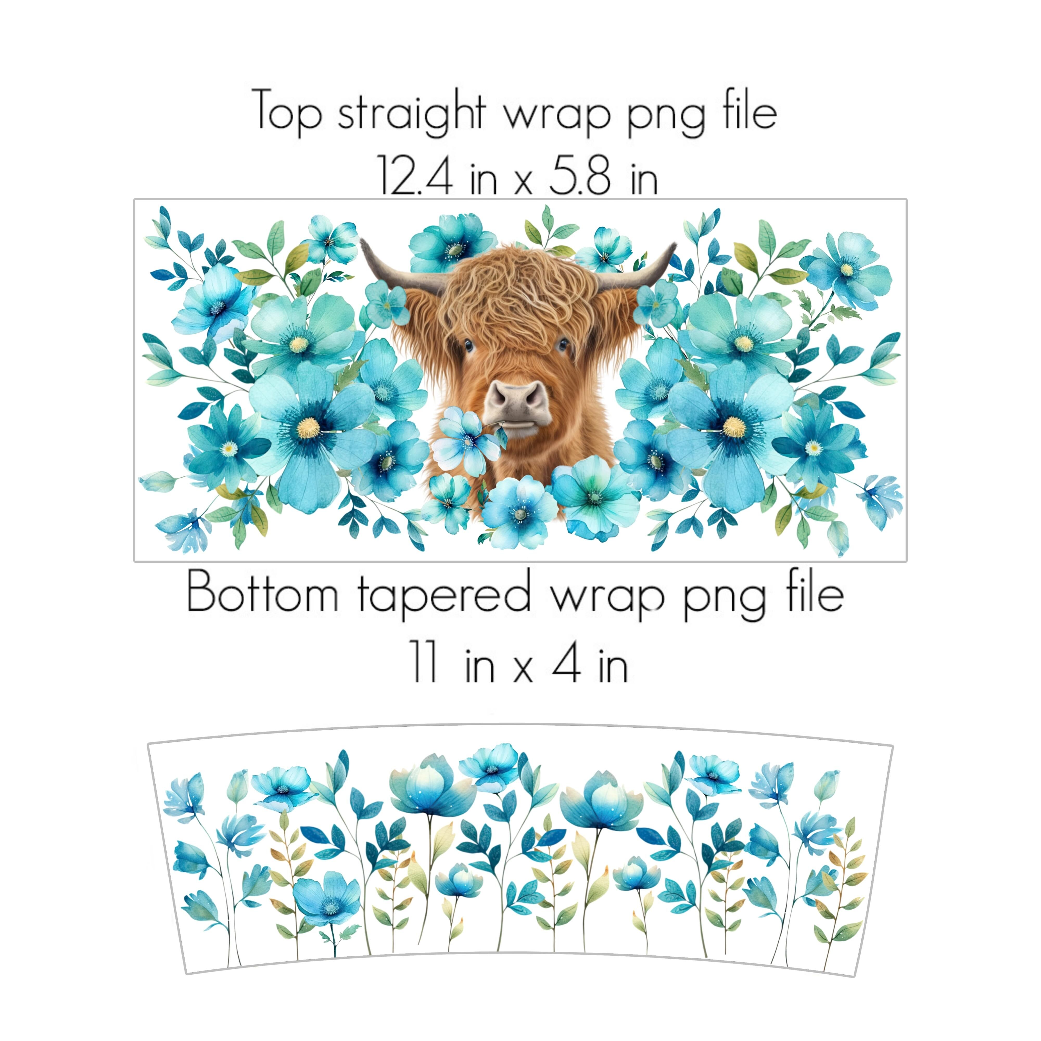 Highland Cow Decorative Tea Towel – Turquoise and Tequila