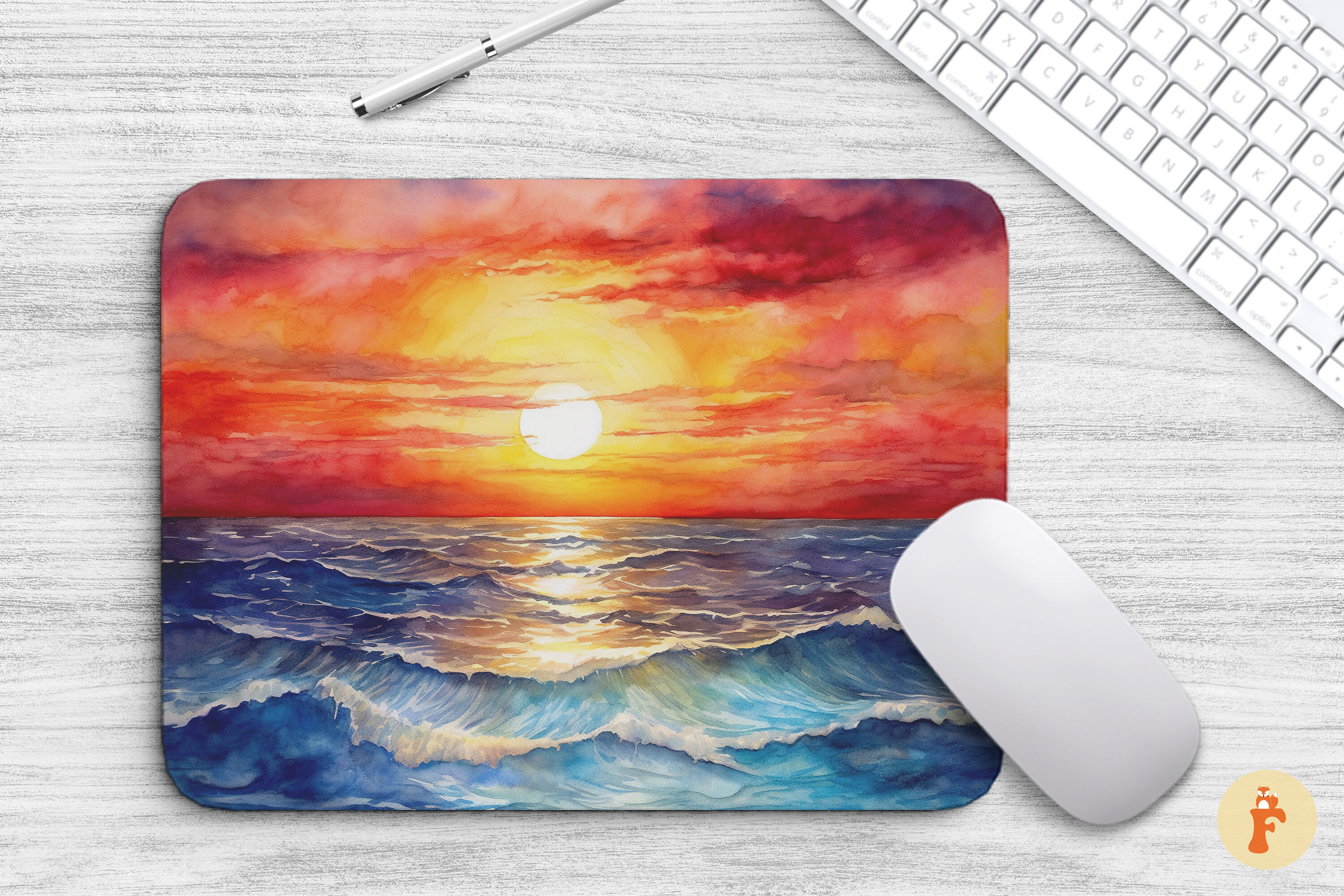 Ocean Sunset Mouse Pad By Mulew Art Thehungryjpeg