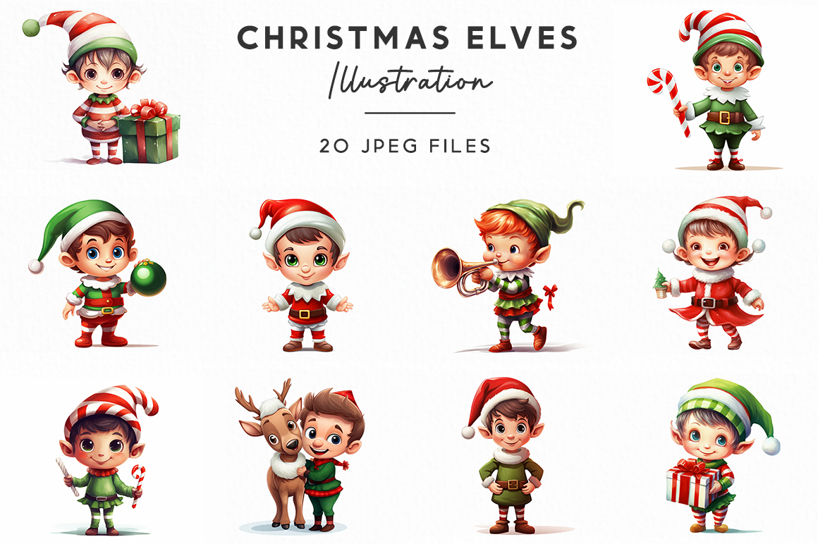 Christmas Elves By fabricas | TheHungryJPEG