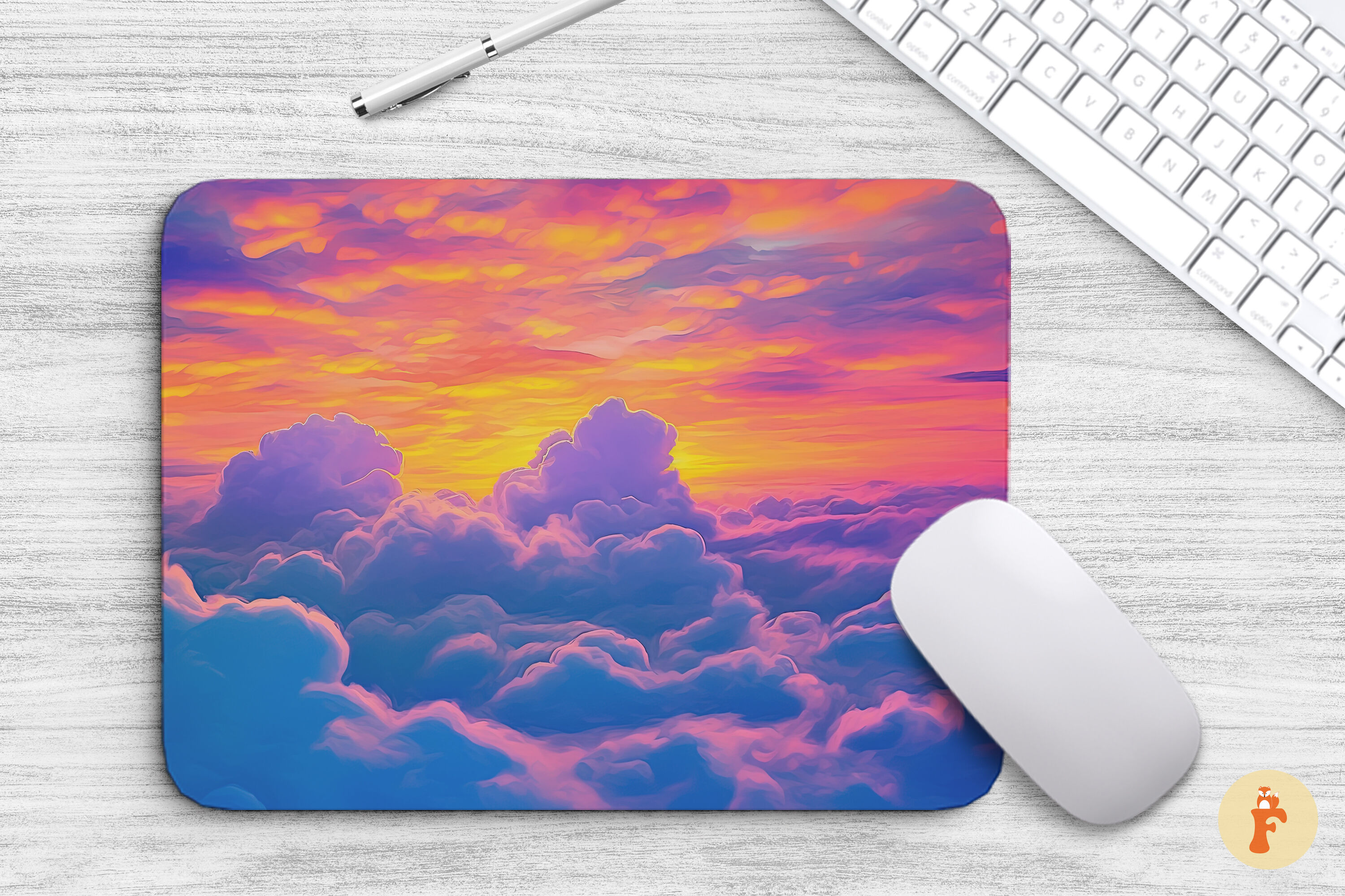 Gorgeous Sunset Cloud Sky Mouse Pad By Mulew Art | TheHungryJPEG