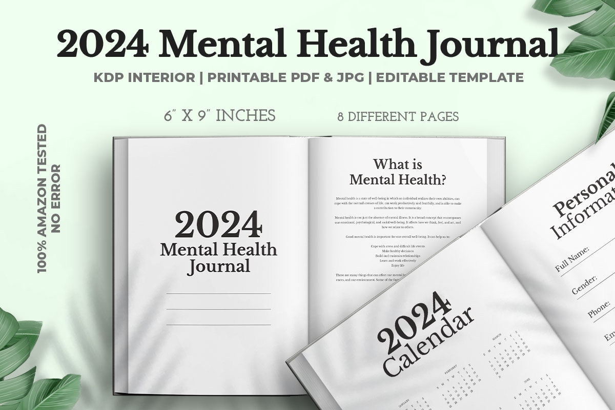 2024 Mental Health Journal Kdp Interior By M9 Design TheHungryJPEG