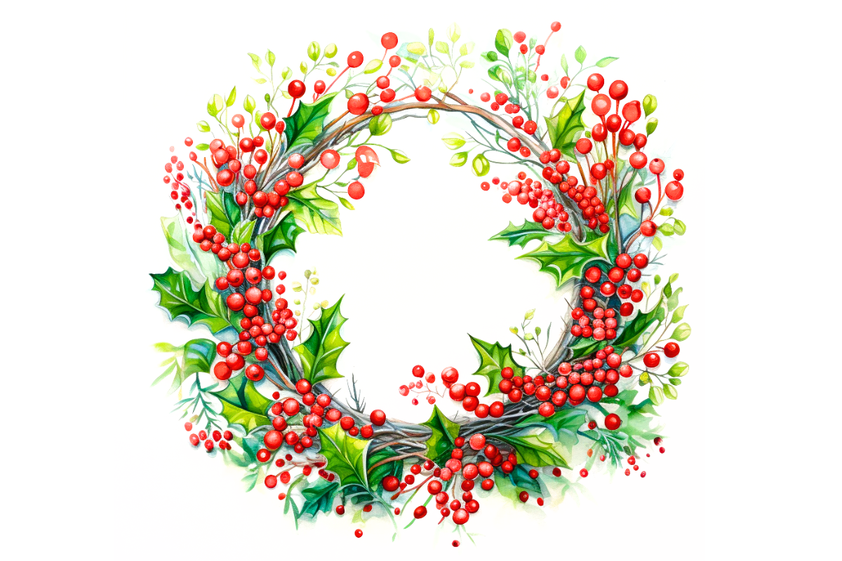 Christmas Floral Wreaths By Athena Thehungryjpeg 9646