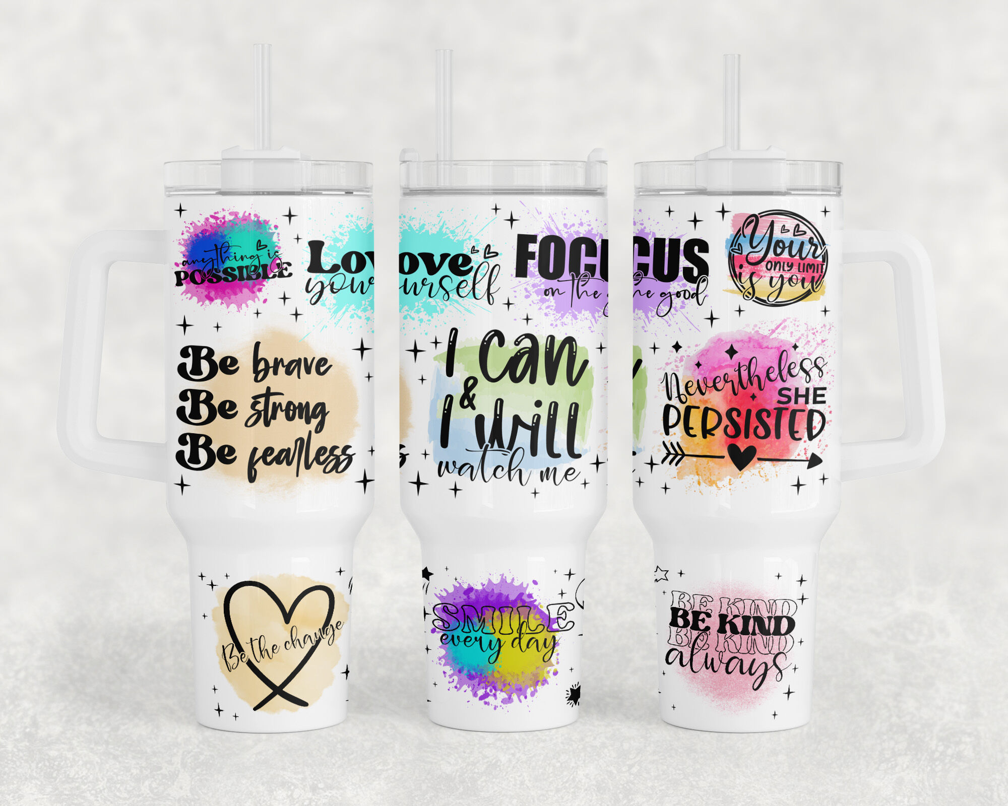 Inspirational Quotes 40oz Tumbler Wrap, Inspirational 40oz Quencher By ...