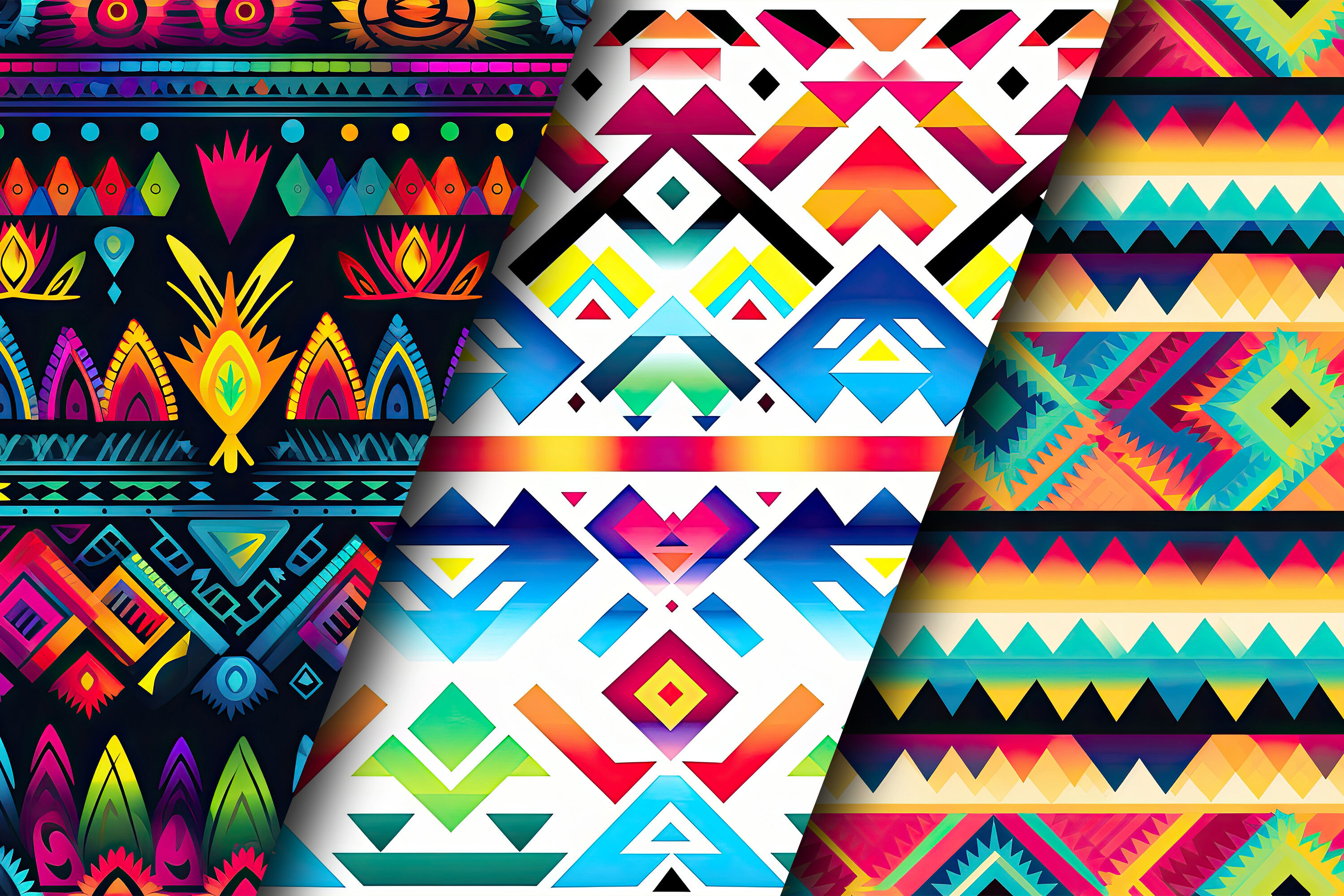 rainbow tribal print background