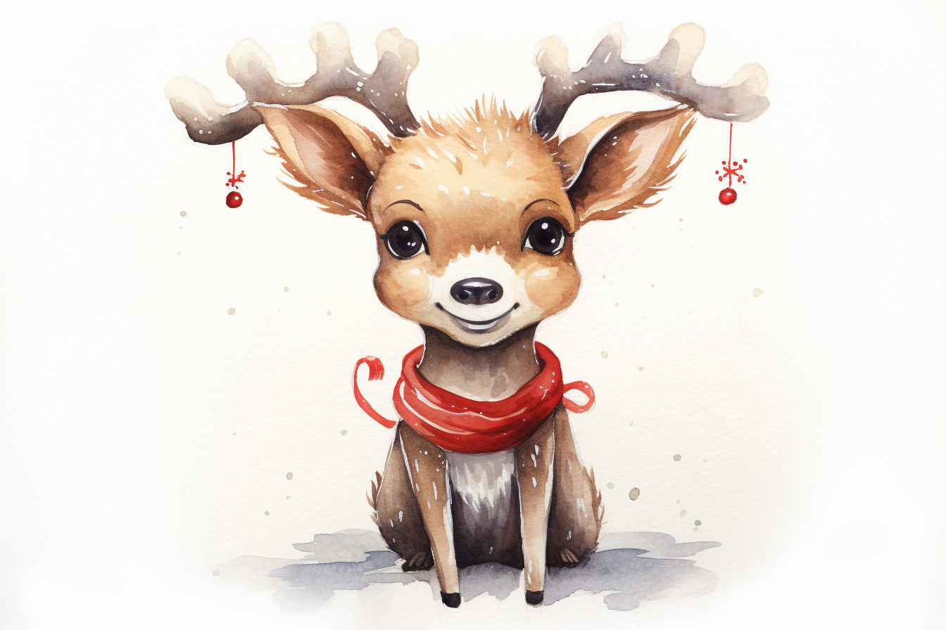 Christmas Reindeers By Athena | TheHungryJPEG