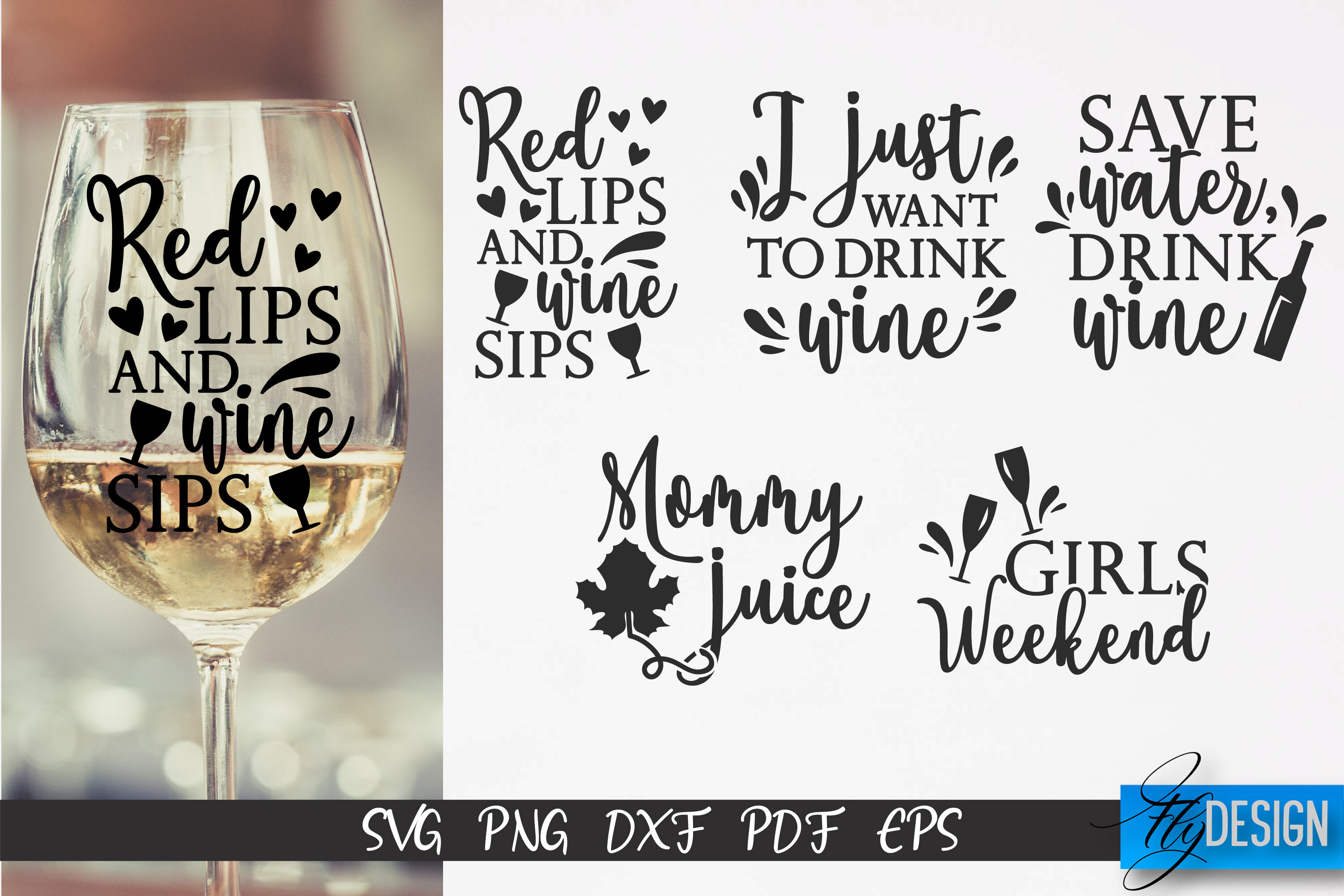 Wine Sayings Bundle SVG,Wine Lovers, Wine Decal,Wine Glass svg,Wine Quote  svg,Funny Wine Bundle dxf,Wine Cricut Cut Files,Drinking Quote svg - So  Fontsy