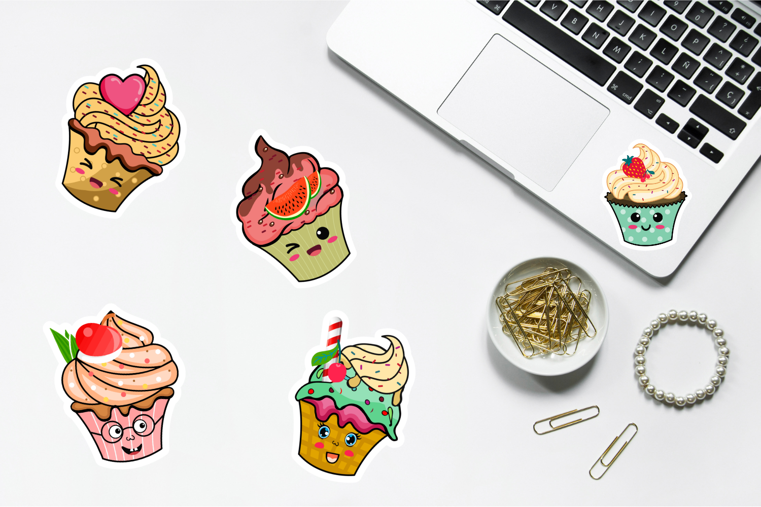Cute Kawaii Cupcakes SVG Bundle By Regulrcrative | TheHungryJPEG
