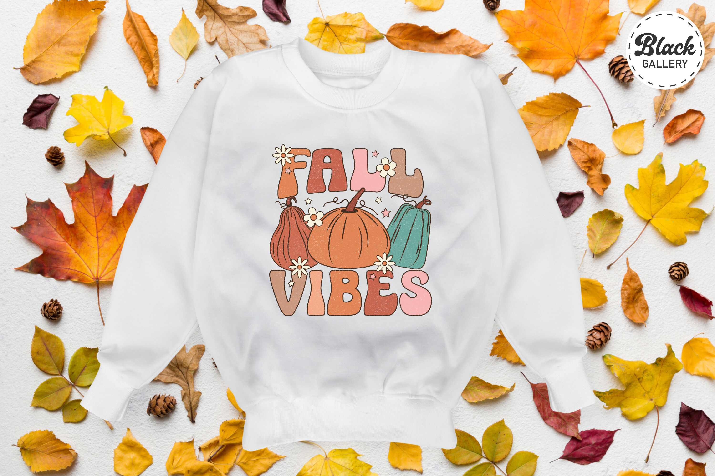 Fall vibes sublimation Sweatshirt, retro fall sublimation, smiley