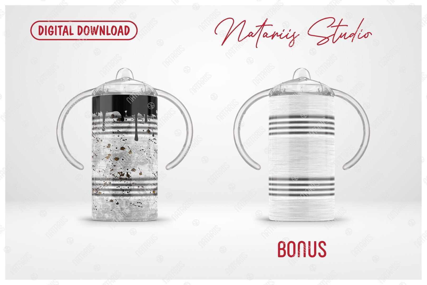 Oil Drum Template - 12 oz SIPPY CUP By Natariis Studio | TheHungryJPEG