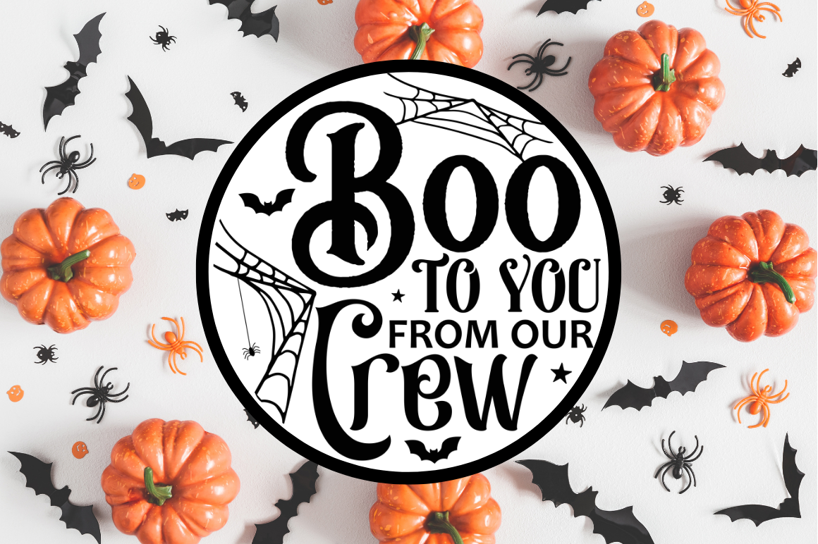 Farmhouse Halloween Round Sign SVG Bundle By Regulrcrative | TheHungryJPEG