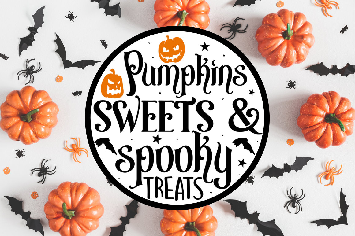 Farmhouse Halloween Round Sign SVG Bundle By Regulrcrative | TheHungryJPEG