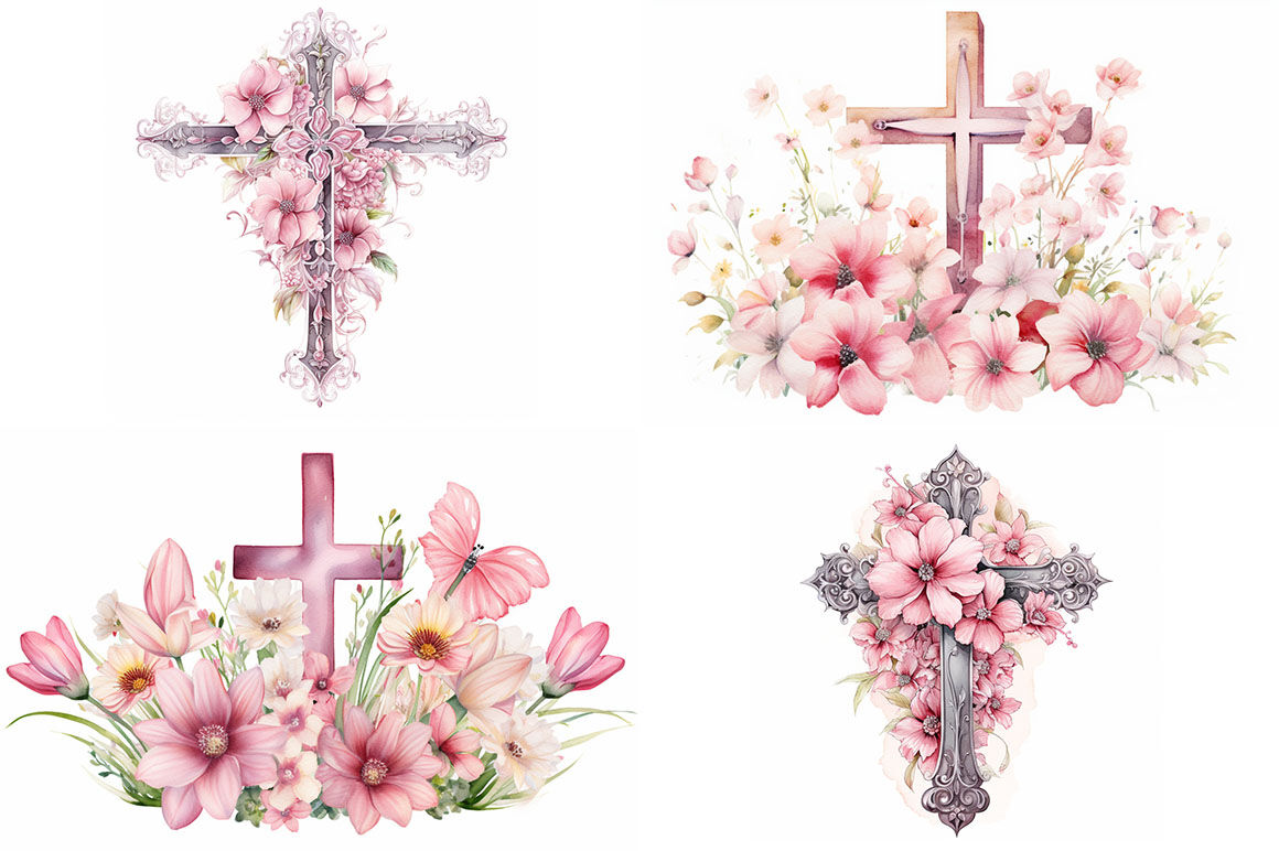 Pink Cross By Artsy Fartsy Thehungryjpeg