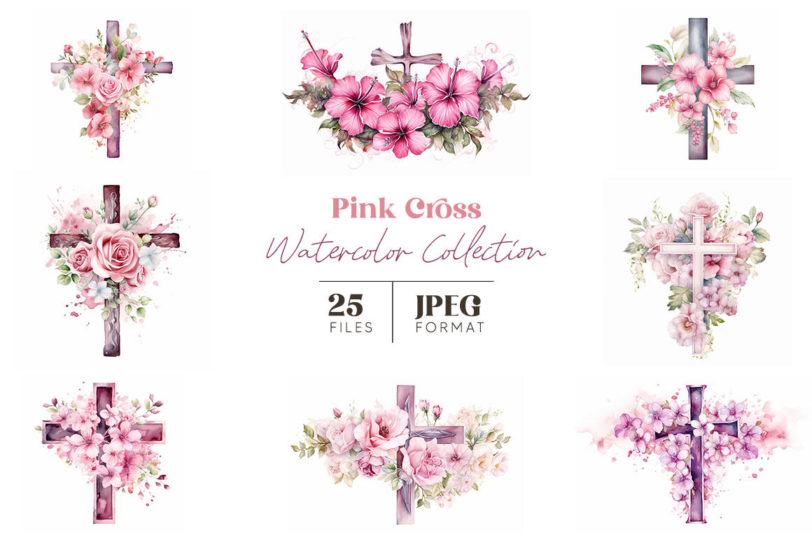 Pink Cross By artsy-fartsy | TheHungryJPEG