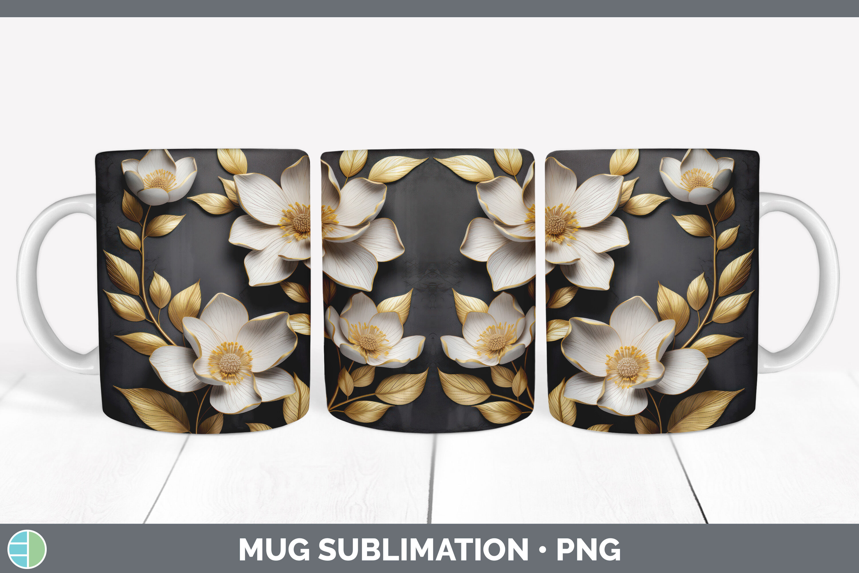 World's Best Mom - flowers mug, cup wrap sublimation design