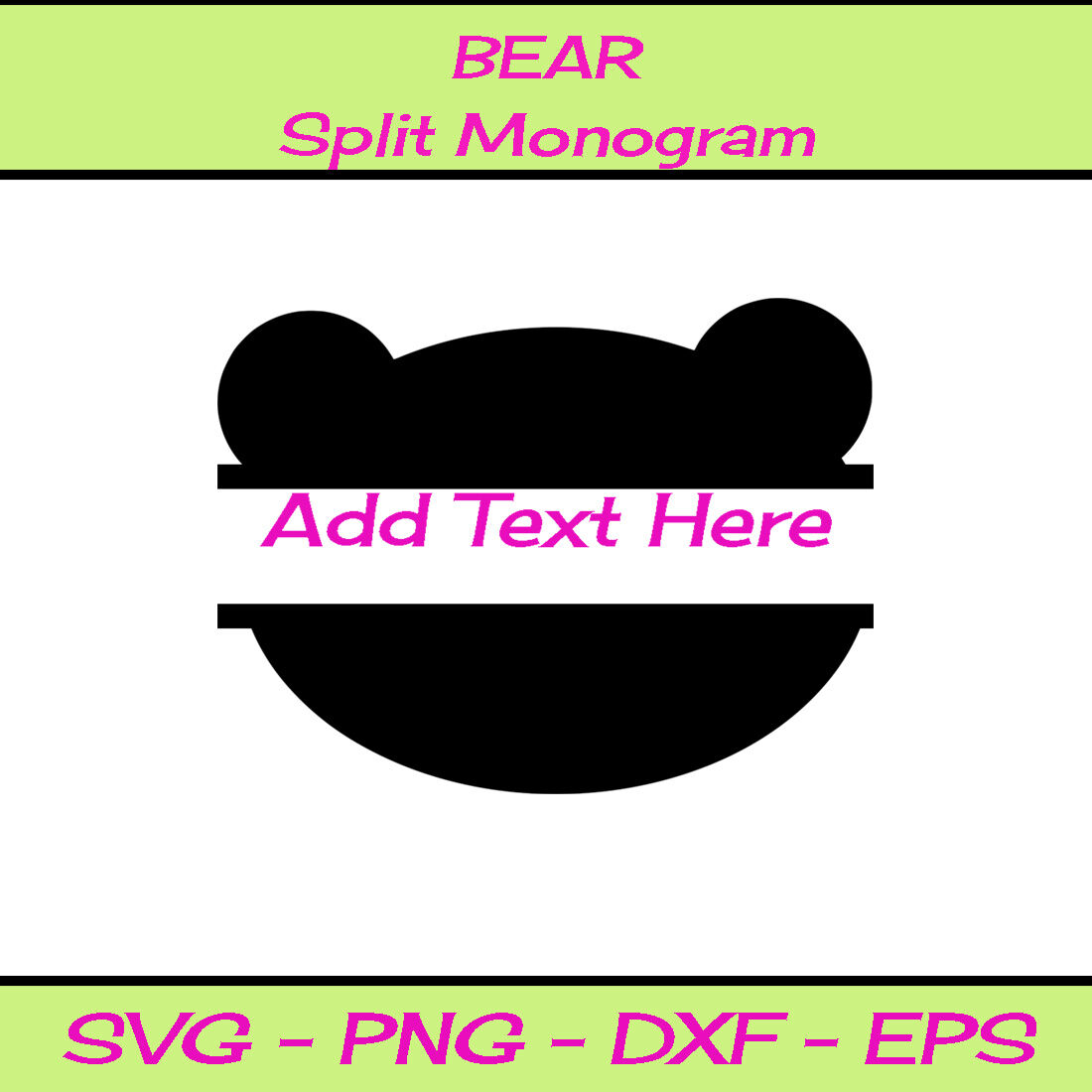 BEAR SPLIT MONOGRAM SVG By Brilliant Digital Designs | TheHungryJPEG