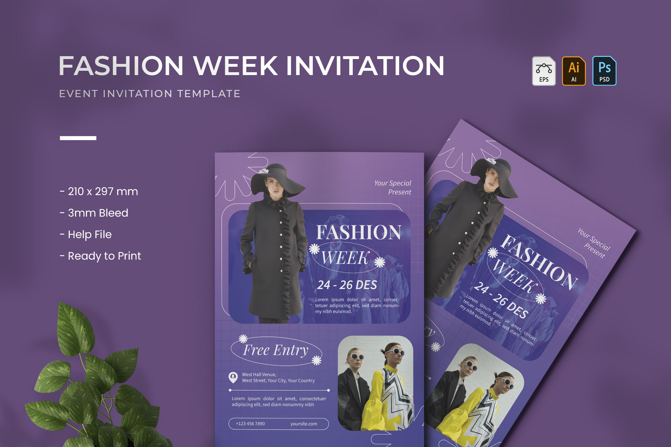 Gradient Fashion Week - Event Invitation By Vunira