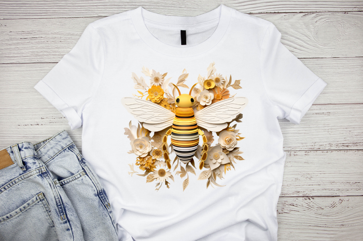 Bee Layered Paper Art Sublimation Bundle By Bundlestshirt | TheHungryJPEG