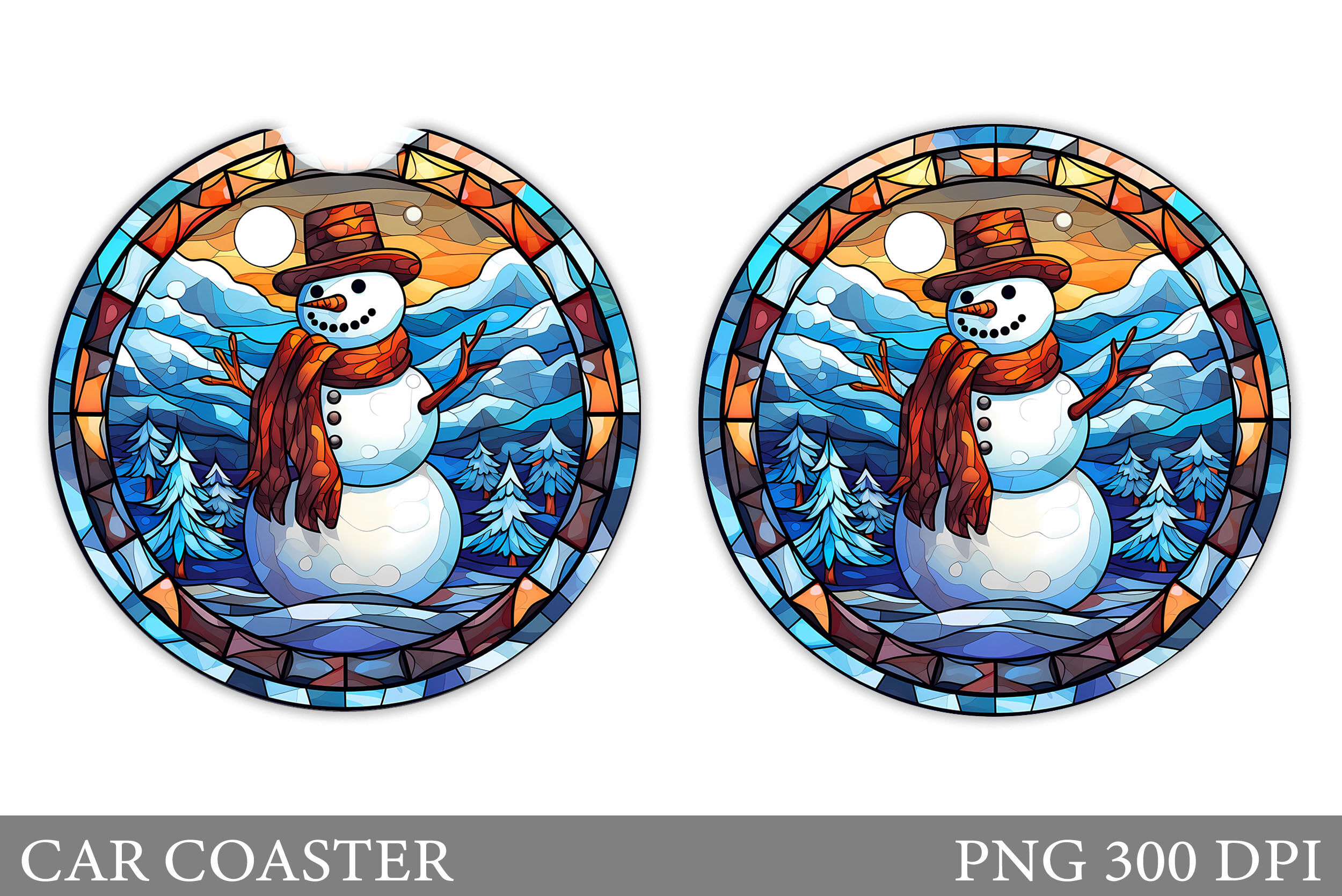 Snowman Car Coaster Design. Snowman Car Coaster Sublimation By ...