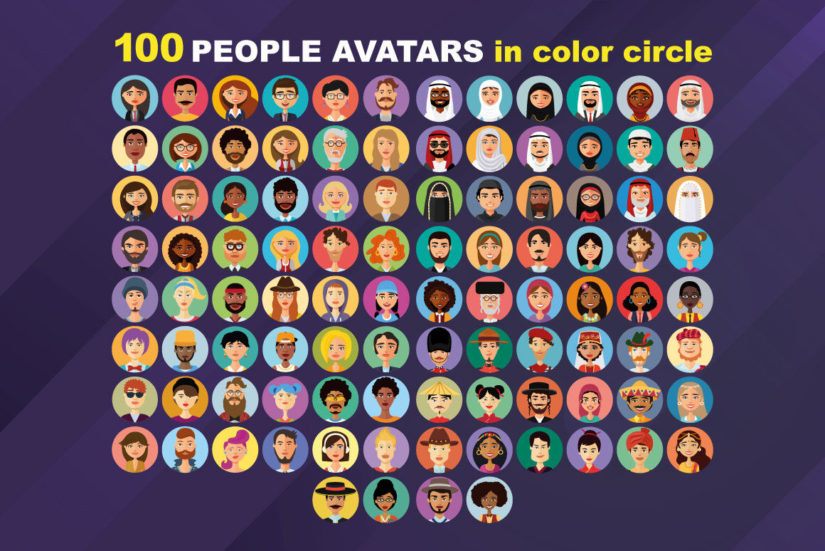 Avatar Icons People collection By NikoDzhi Art