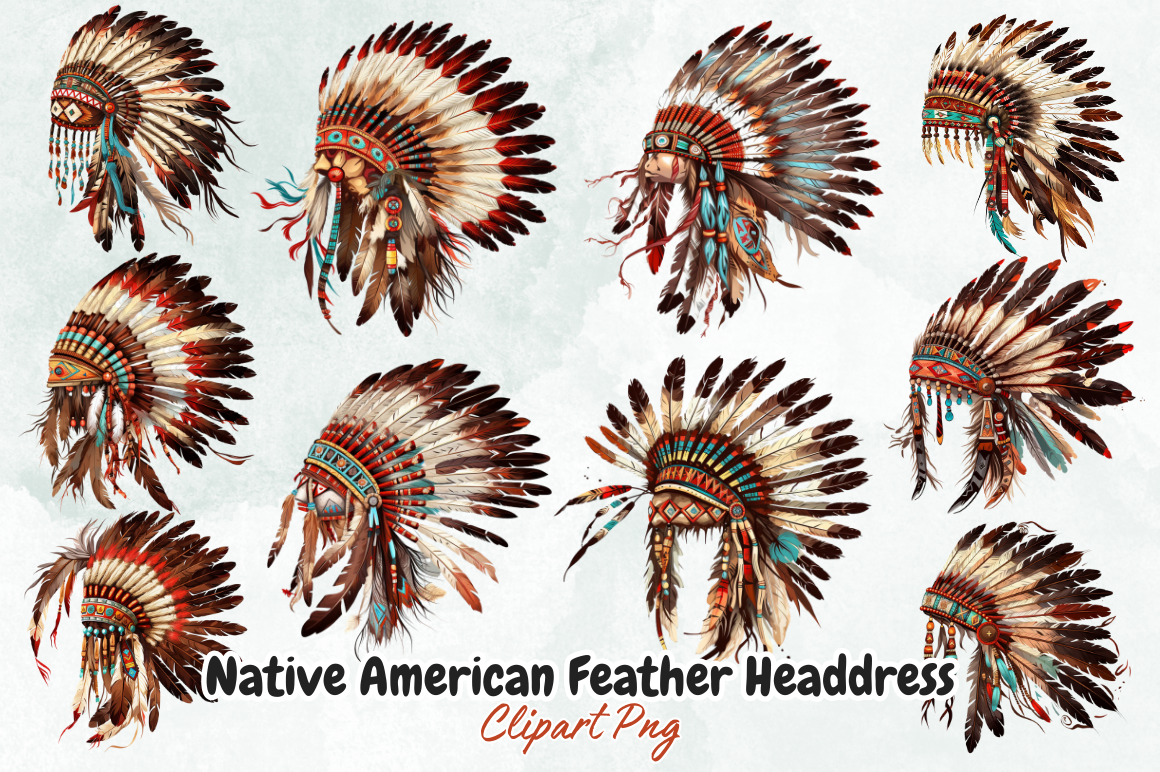 Native American Feather Headdress By Bundlestshirt | TheHungryJPEG