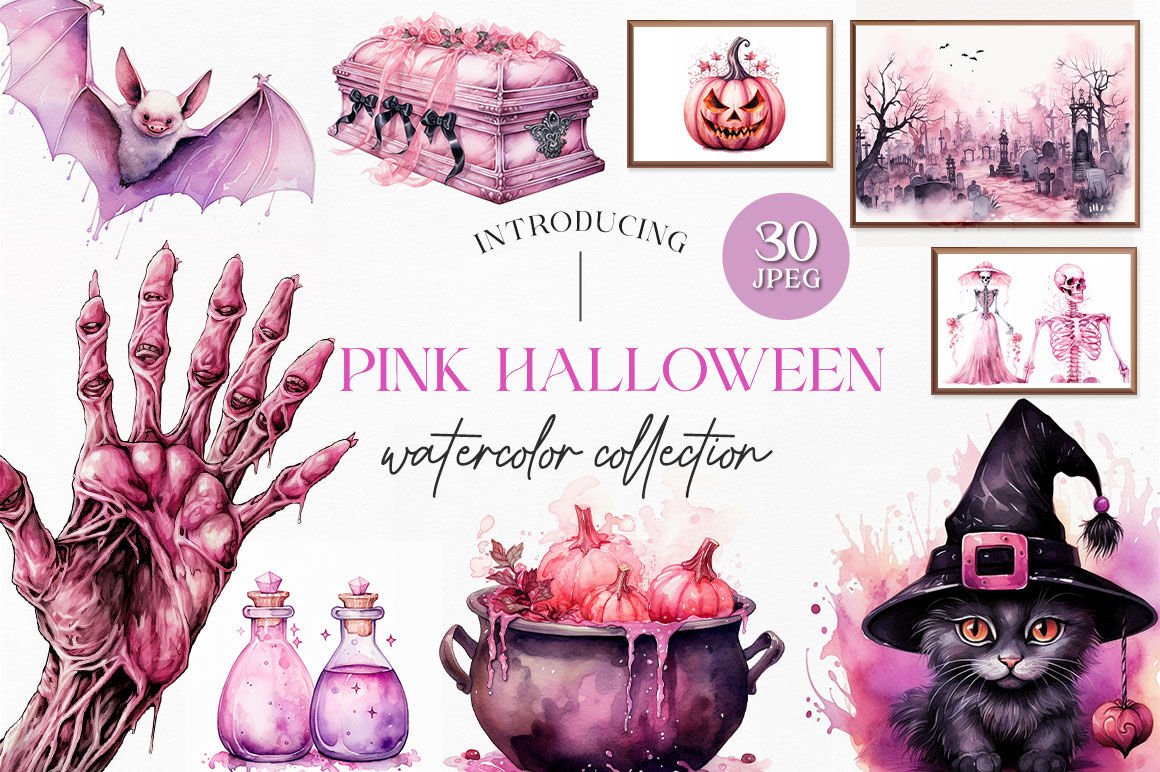 Pink Halloween By artsy-fartsy | TheHungryJPEG