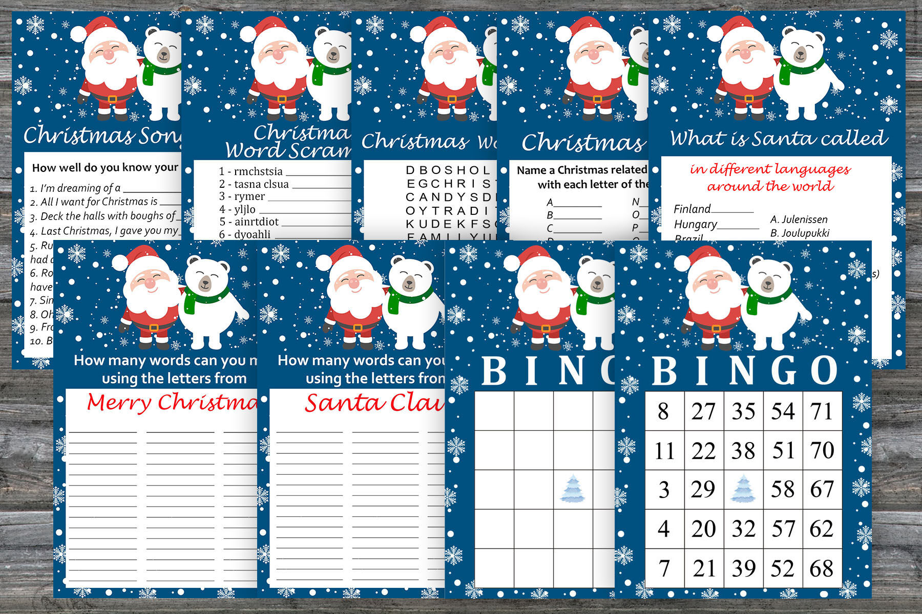 Christmas This or That Printable Game Christmas Party Game 