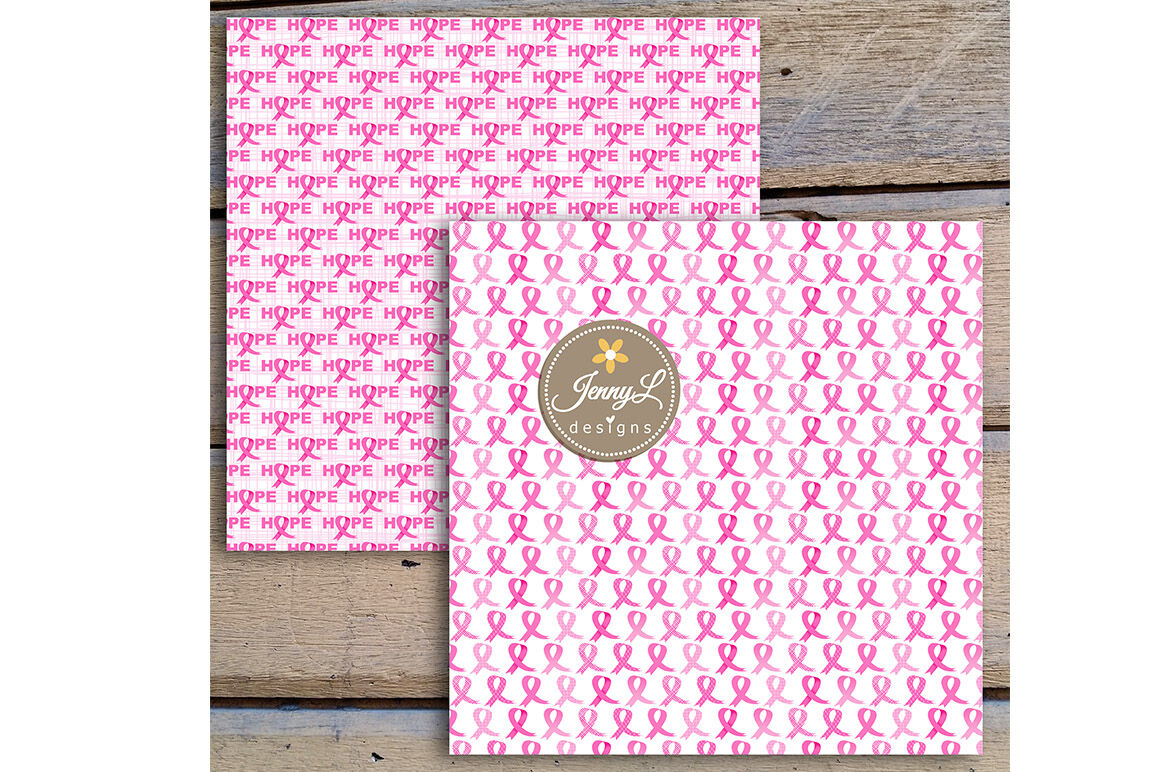 Breast Cancer Awareness Digital Papers And Pink Ribbon By JennyL ...