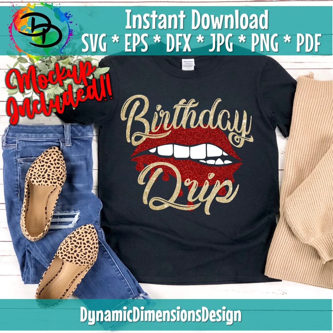 Birthday drip, lips, birthday girl shirt, PNG file - free svg file for  members - SVG Heart