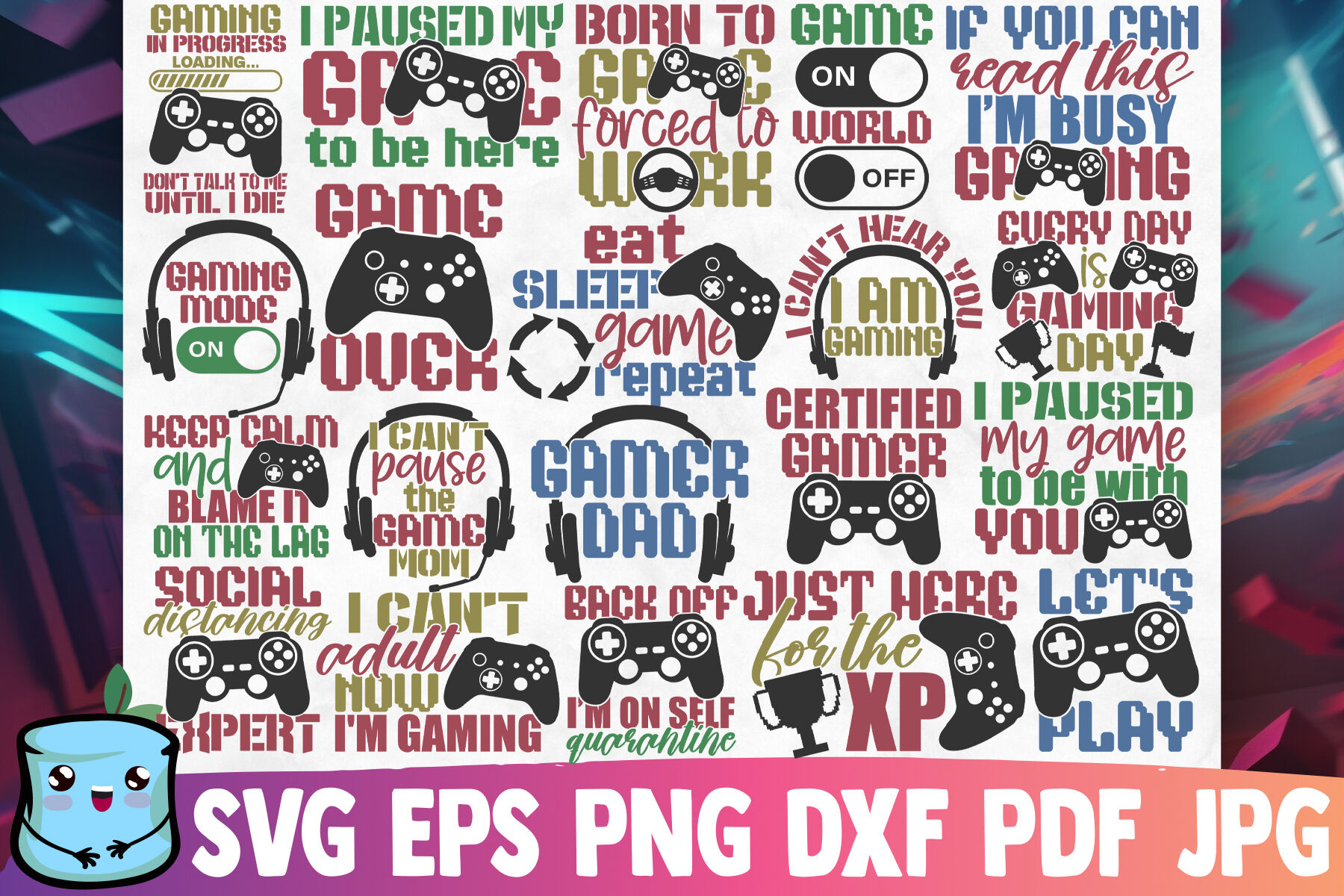 Gaming SVG Bundle By MintyMarshmallows | TheHungryJPEG