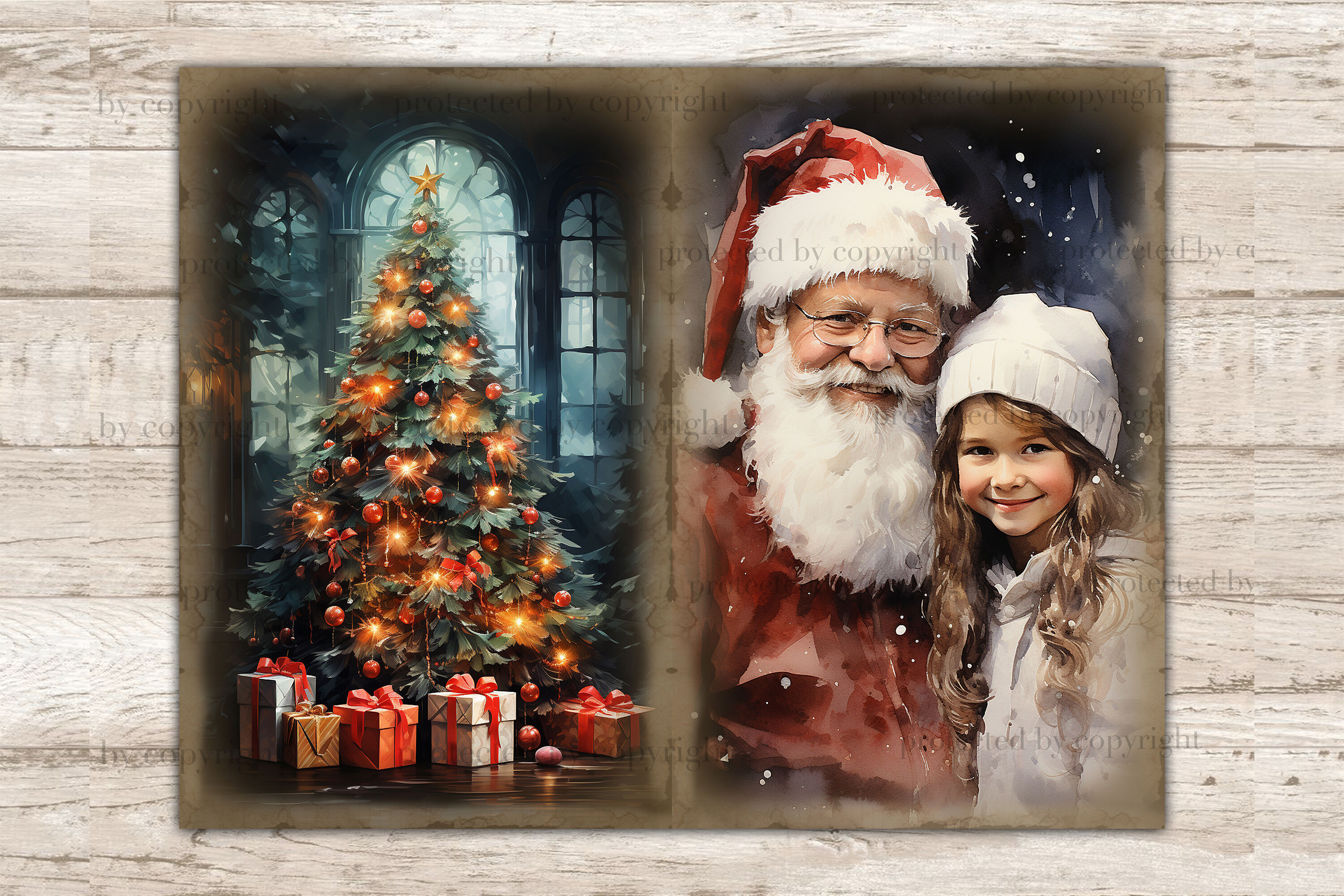 Aesthetic Scrapbook Paper Christmas Winter Santa Claus Theme - Temu