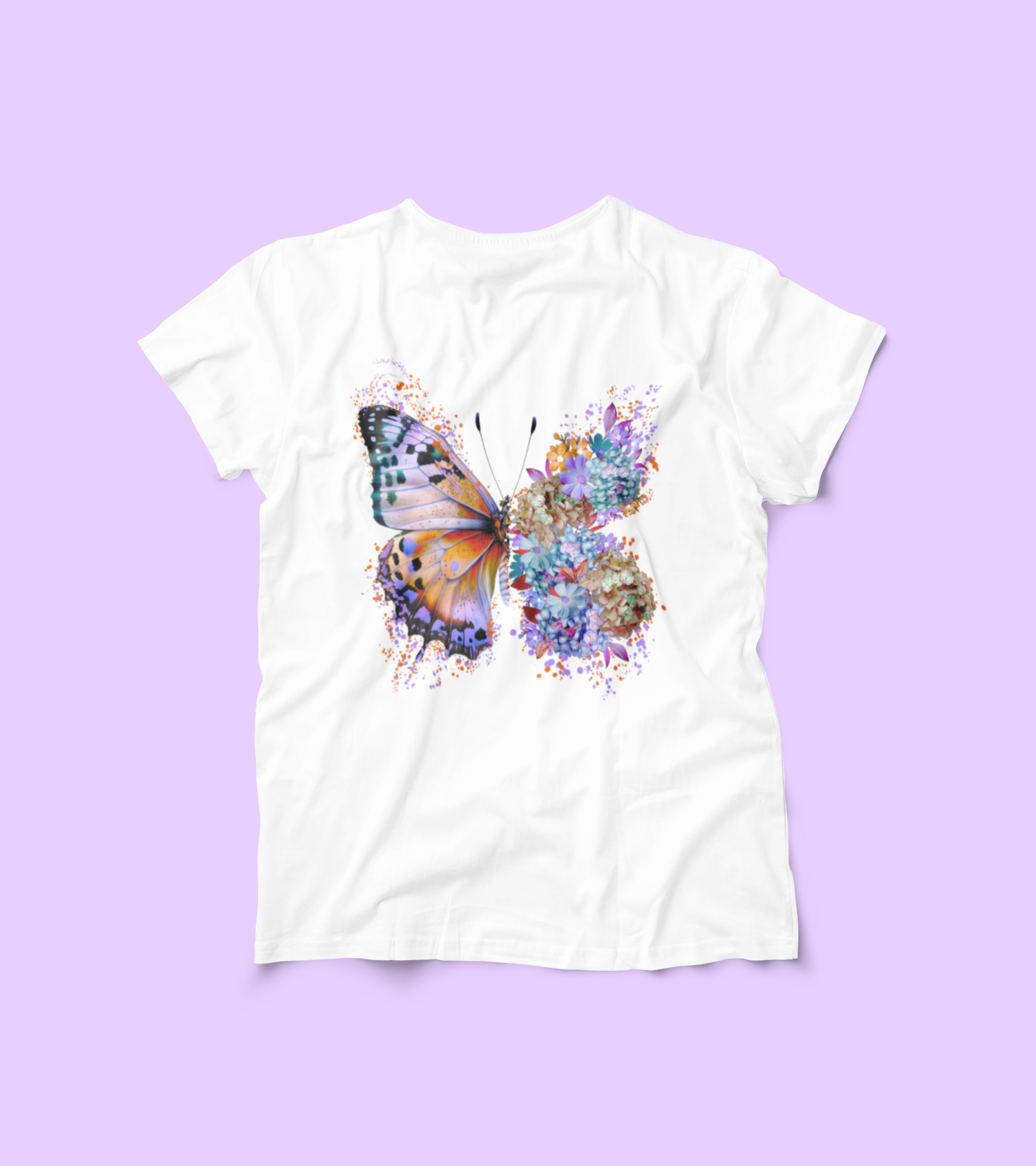 Floral Buttterfly Png Sublimation Design, Flower Butterfly Png Digital ...