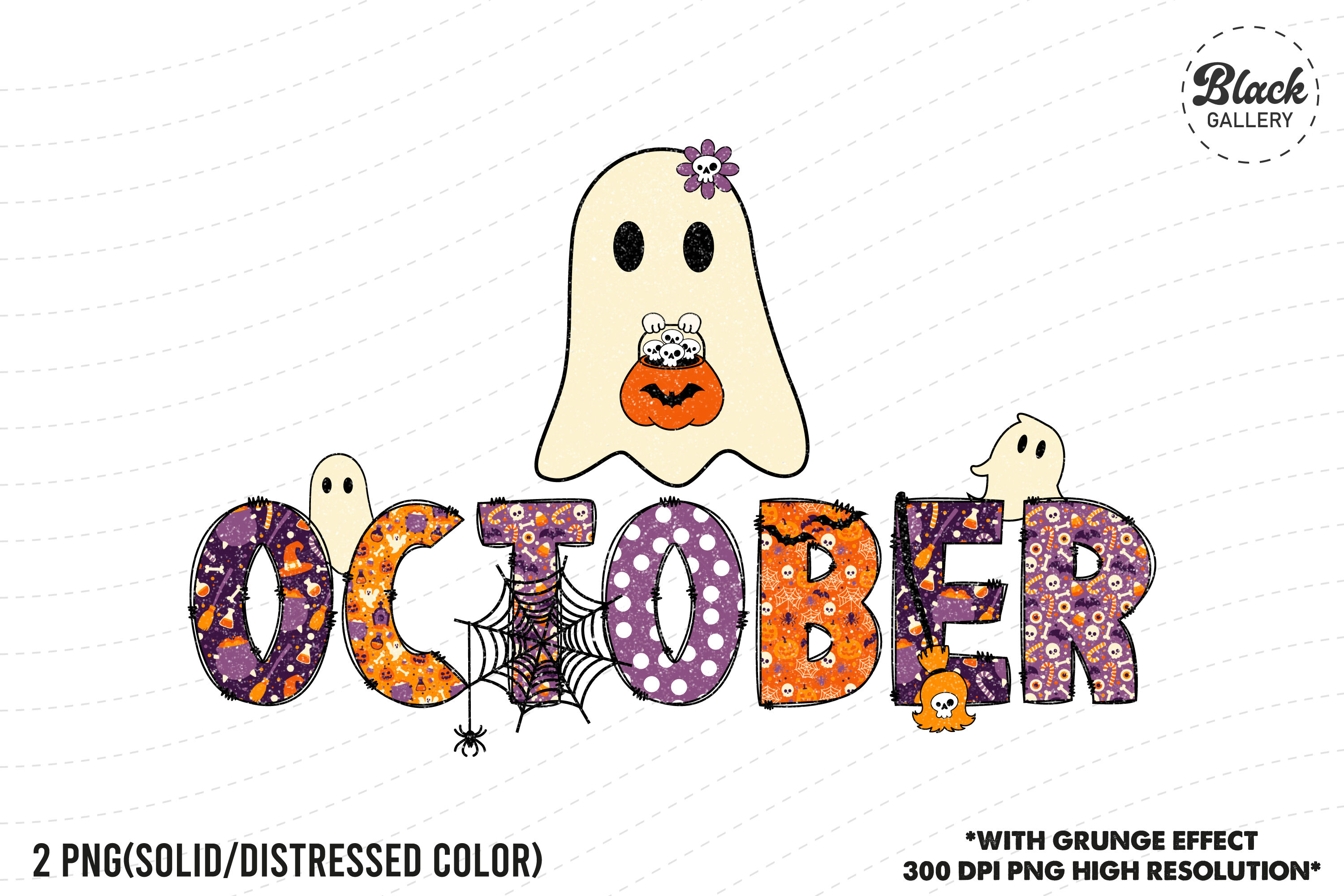 Halloween October PNG By Black Gallery | TheHungryJPEG