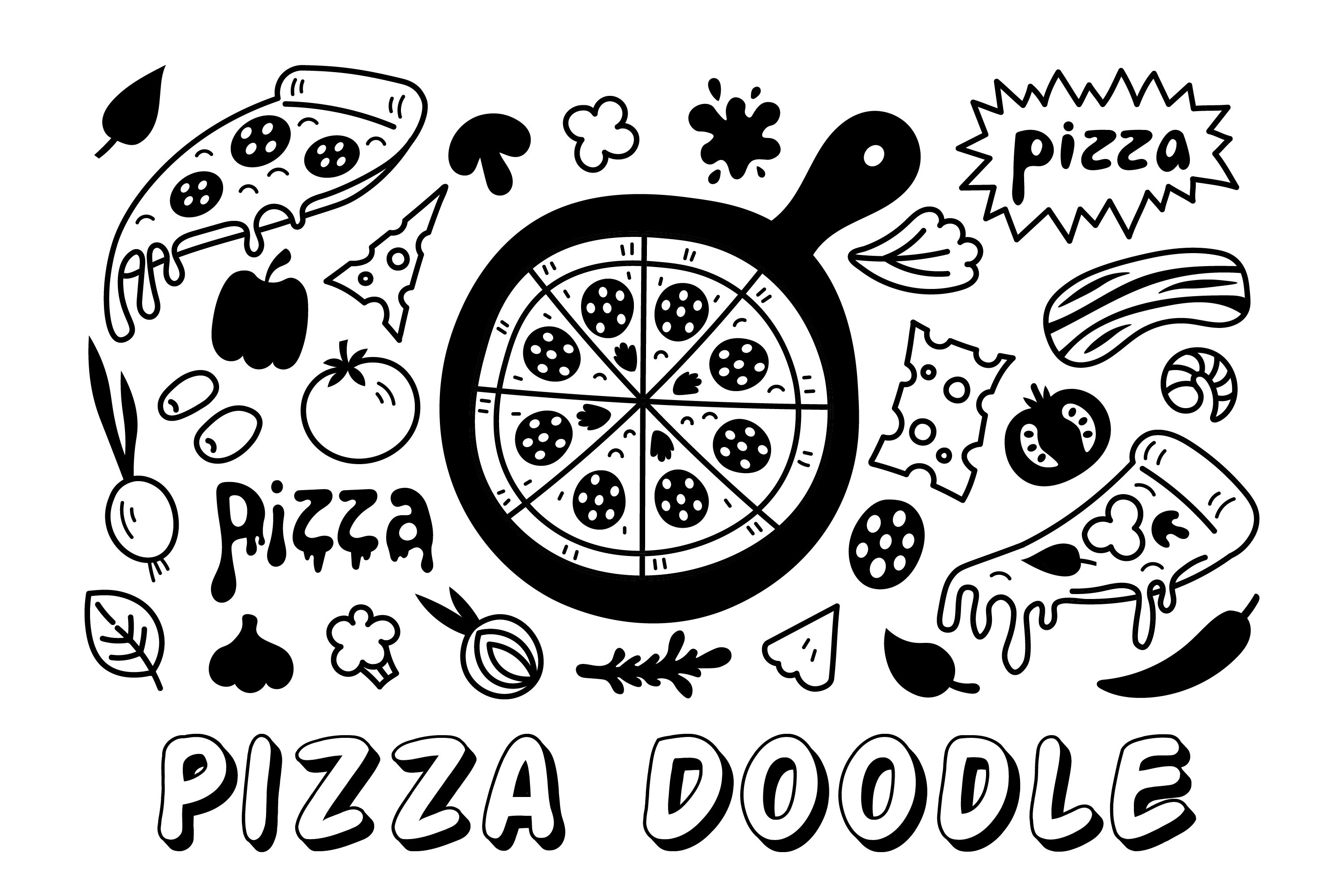 Pizza Doodle By Rin Green