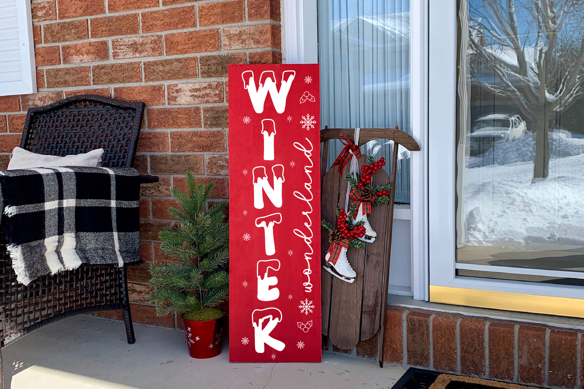 Christmas Porch Sign SVG | Winter Wonderland By CraftLabSVG | TheHungryJPEG