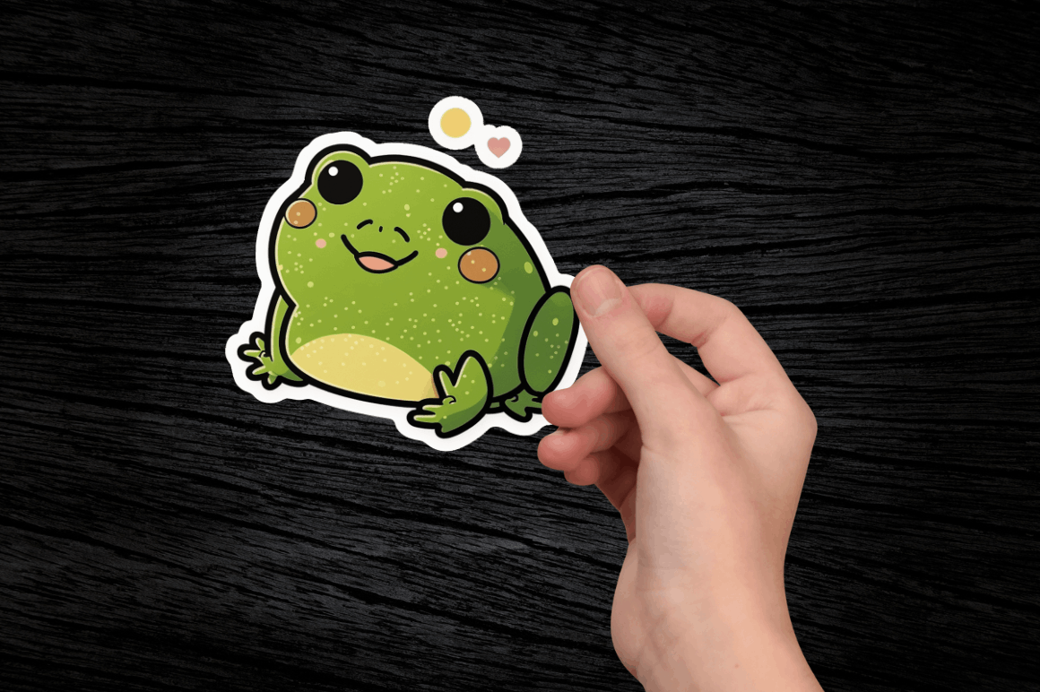 Cute Kawaii Frog Sticker Bundle By Regulrcrative