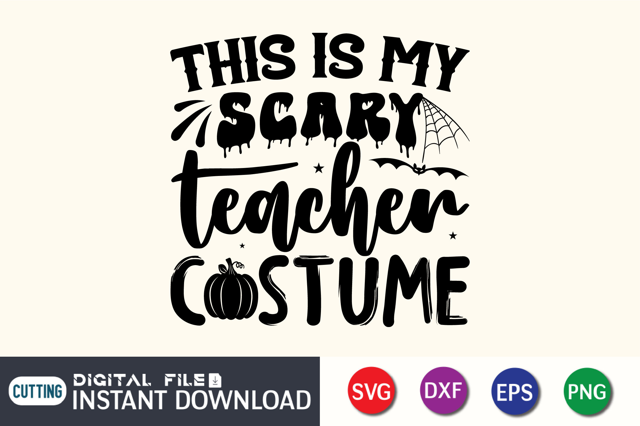 Premium Vector  This is my scary teacher costume