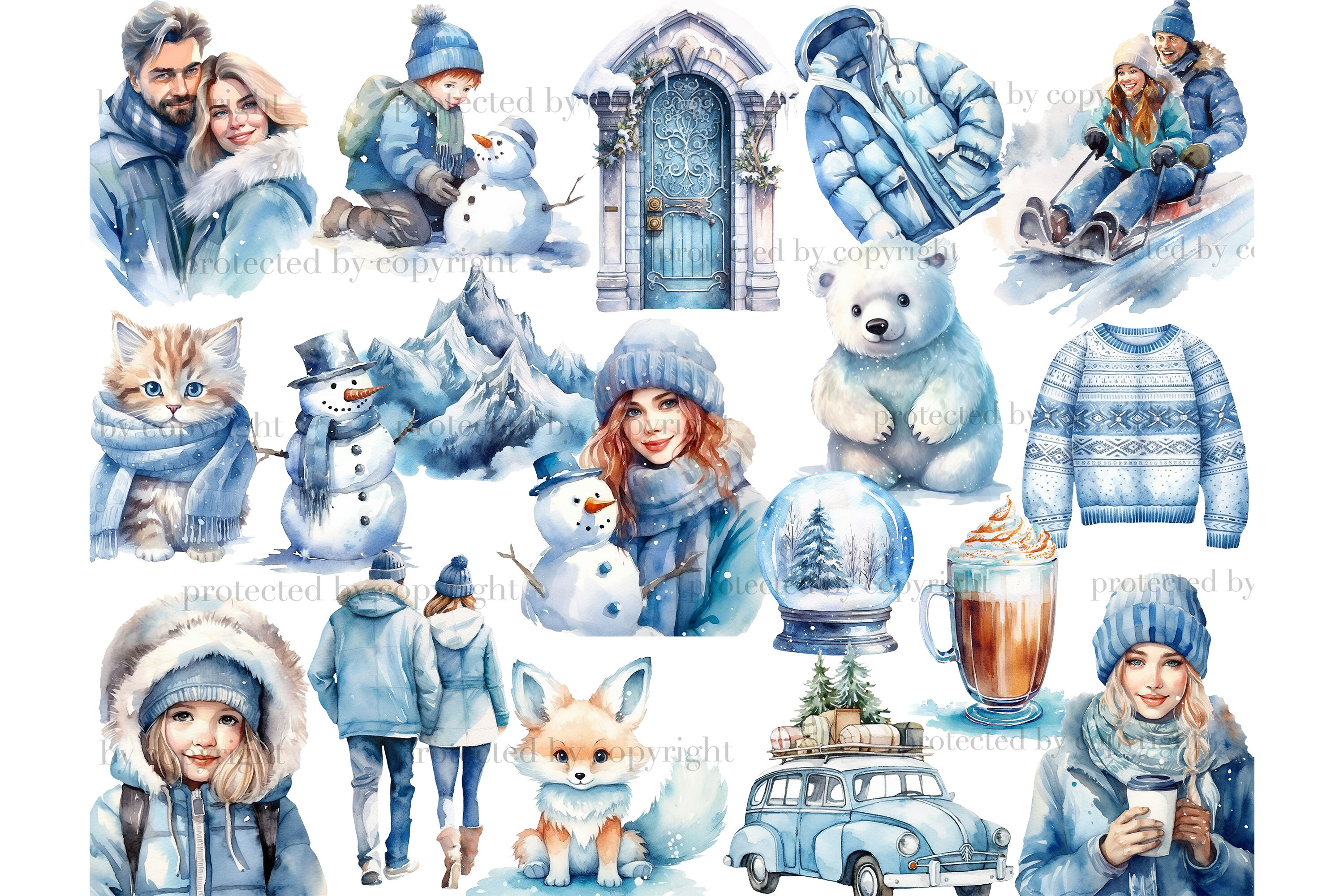 Cold Winter Digital Papers