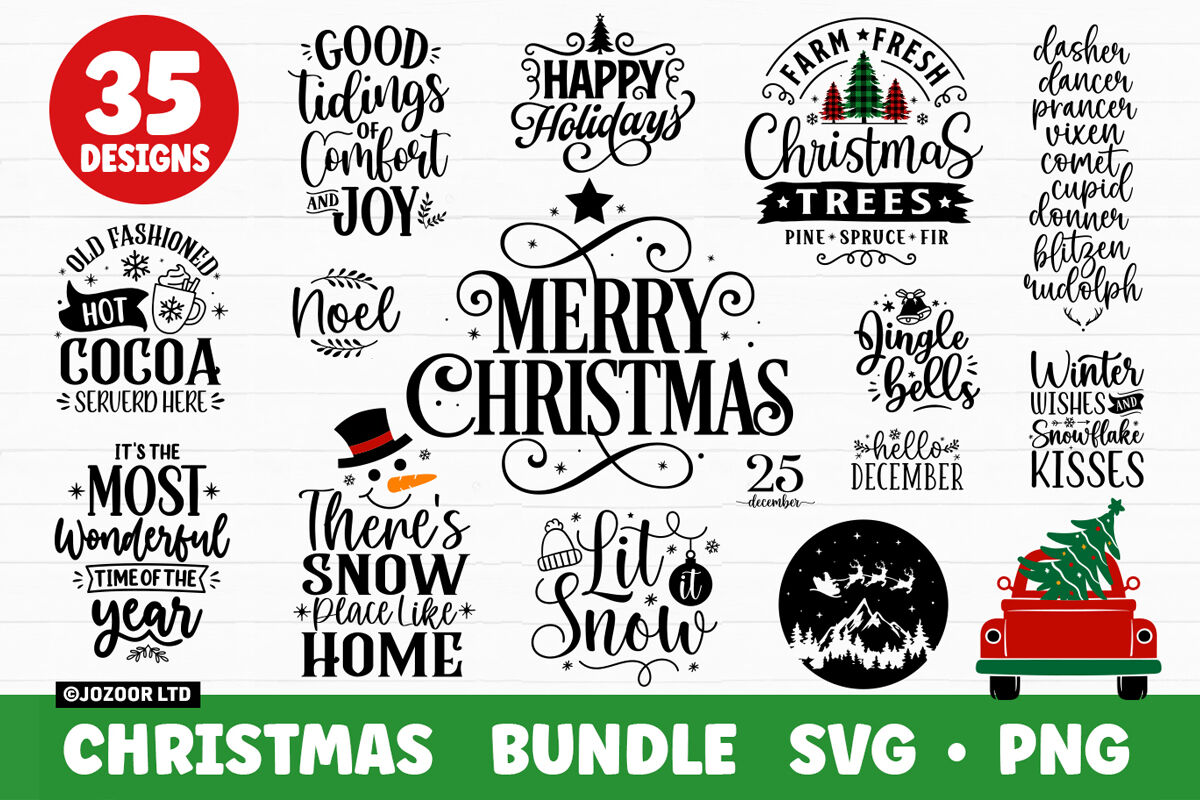 Christmas Winter SVG Bundle By Jozoor | TheHungryJPEG