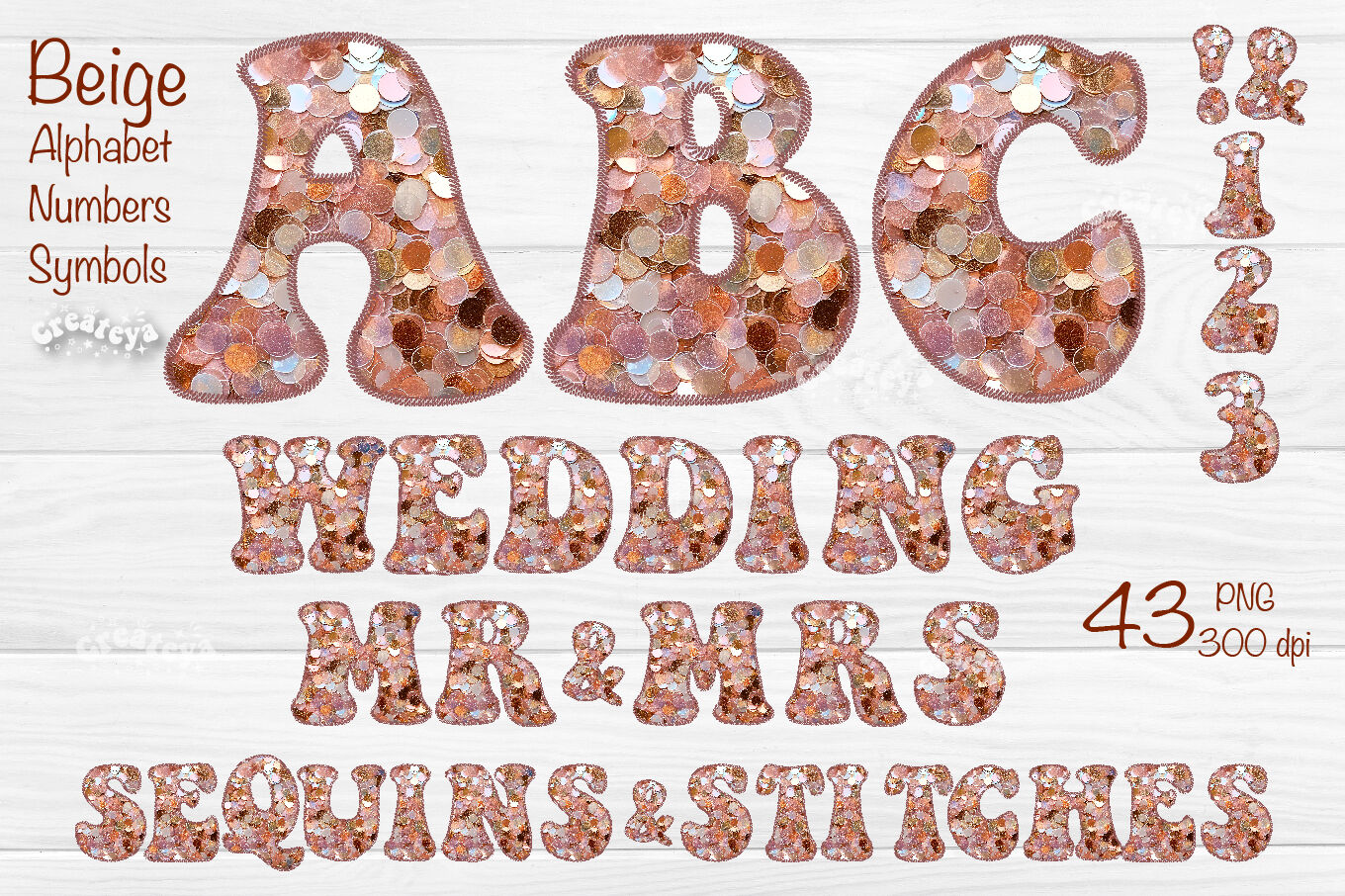 Popular Glitter Letters and Numbers, Glitter Alphabet Bundle