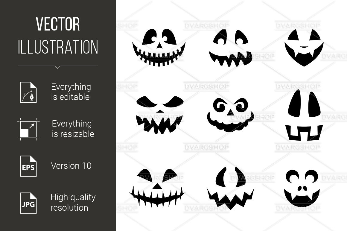 Halloween Emoticons By DvargShop | TheHungryJPEG